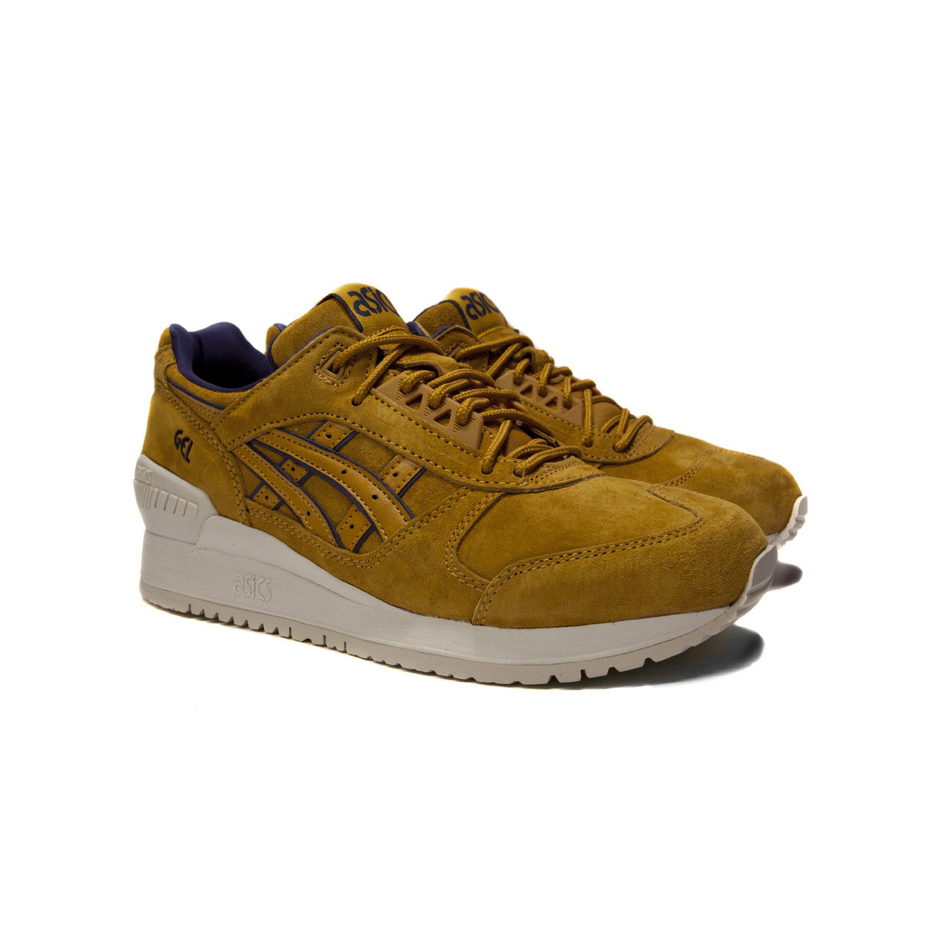 H6B4L-7171, asics, asics gel-respector, onitsuka tiger, asics onitsuka tiger, tan, dark blue, navy, white, asics running, runners, running shoes, running sneakers
