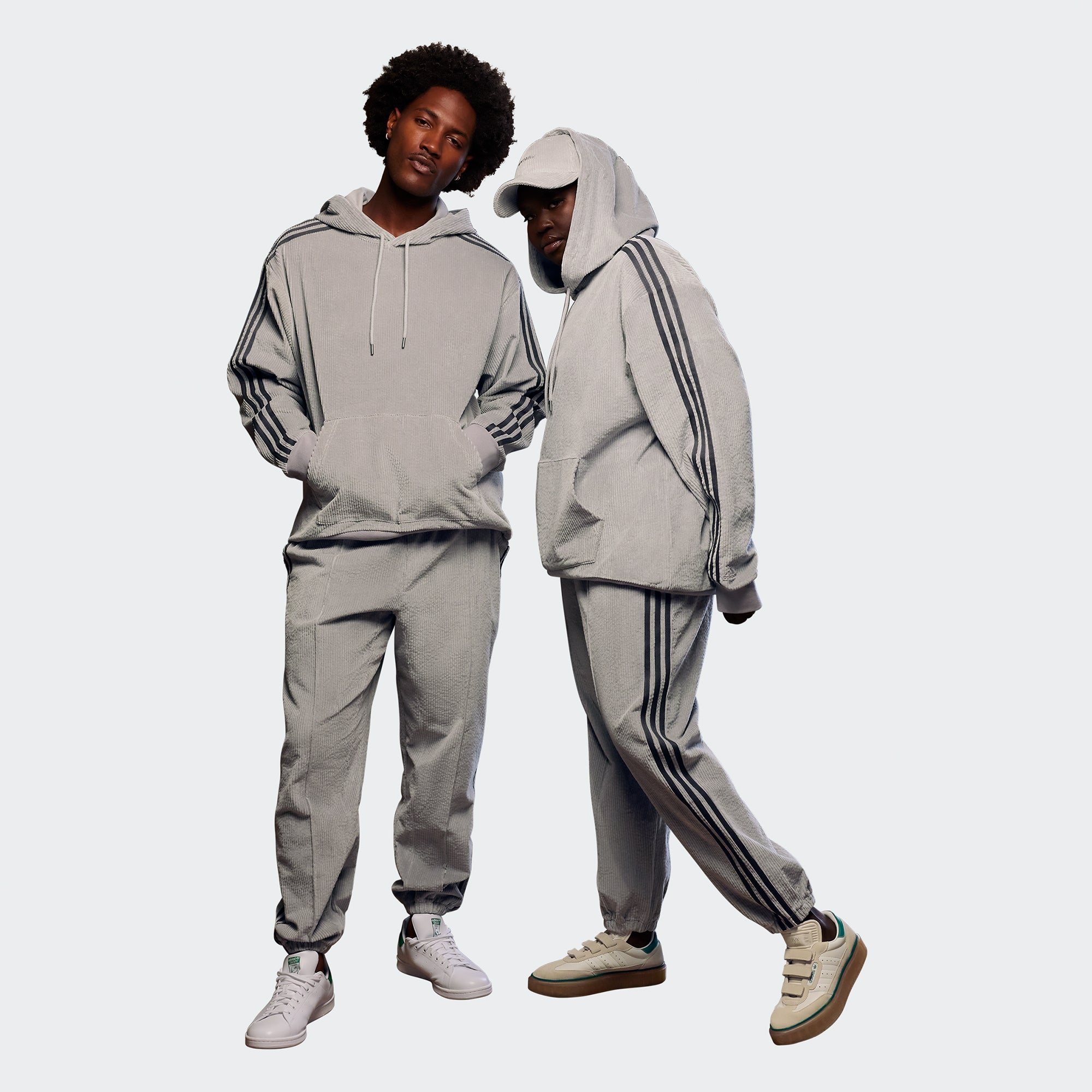 Adidas x Ivy Park Corduroy Hoodie 'Grey'