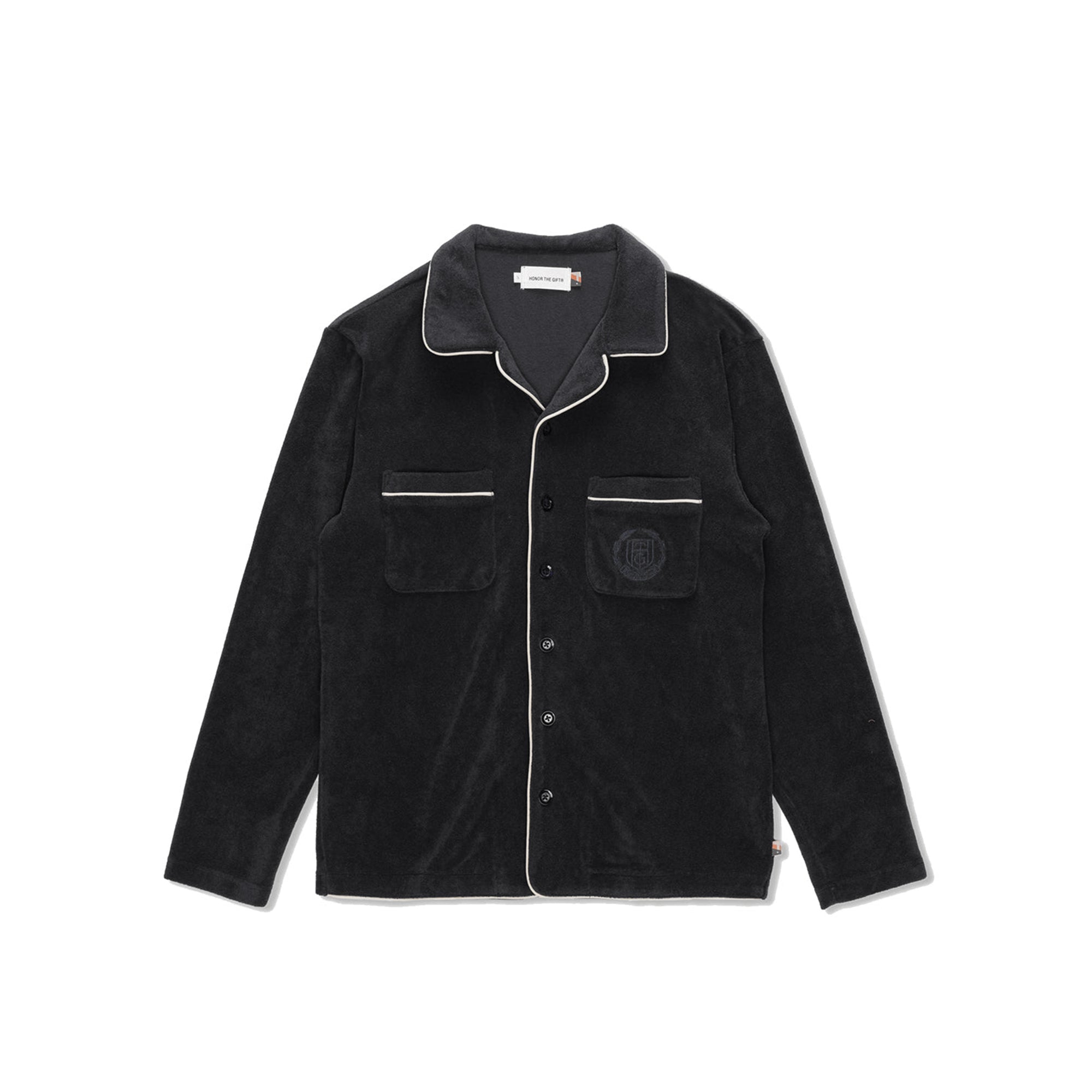Honor The Gift Mens D-Holiday Smokey Terry Cloth L/S Button Up
