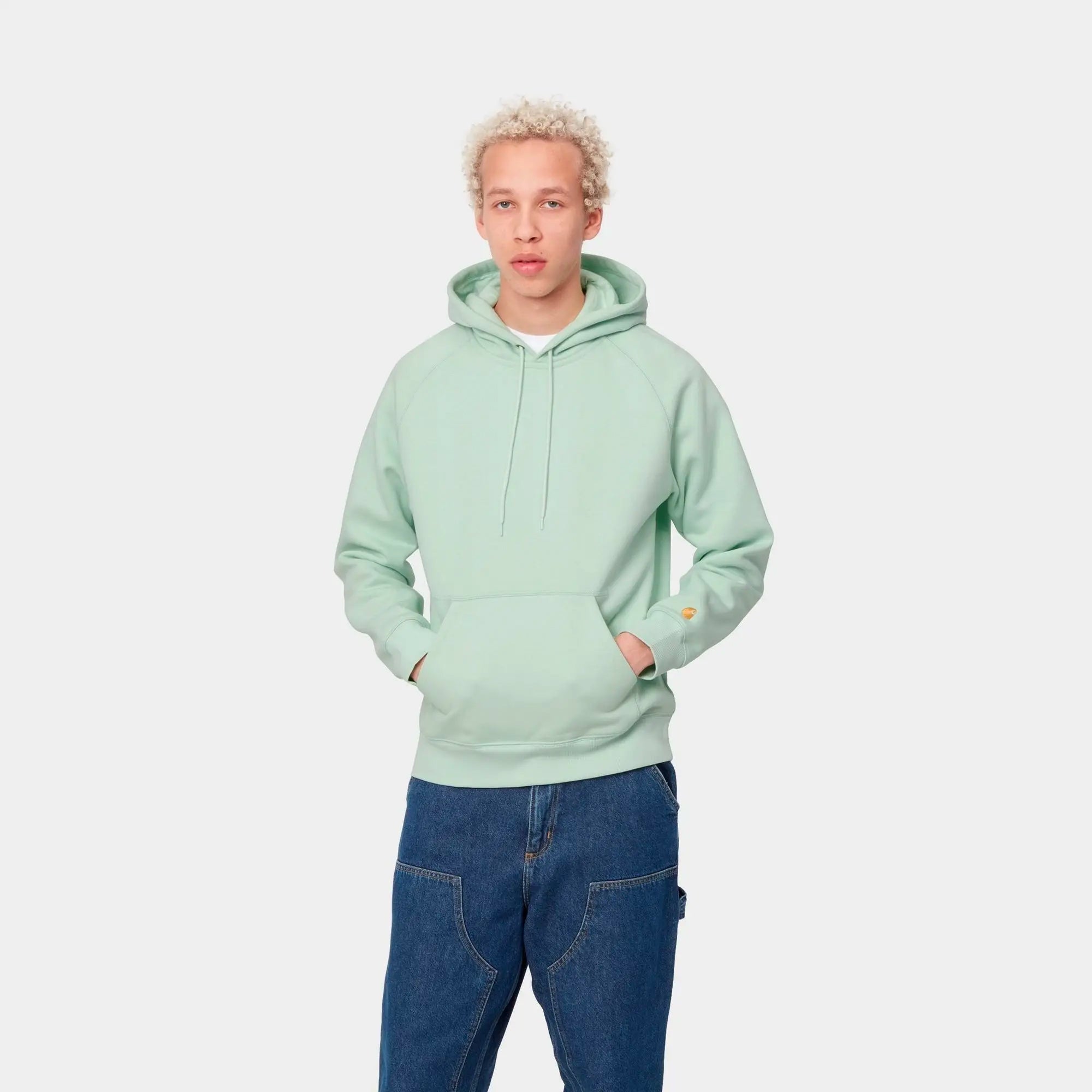 Carhartt WIP Mens Chase Hoodie Pale Spearmint