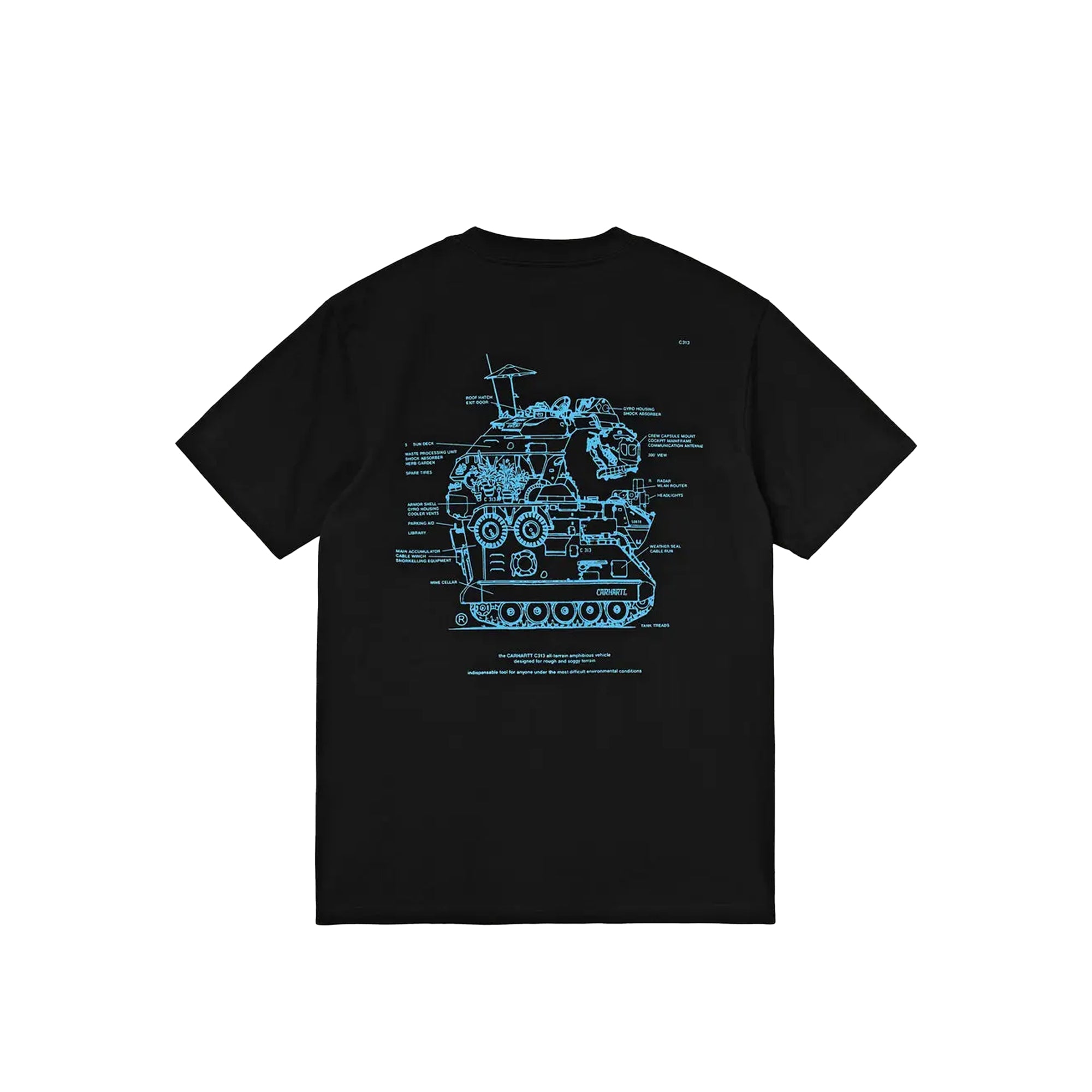 Carhartt WIP Mens Blueprint SS Tee Black