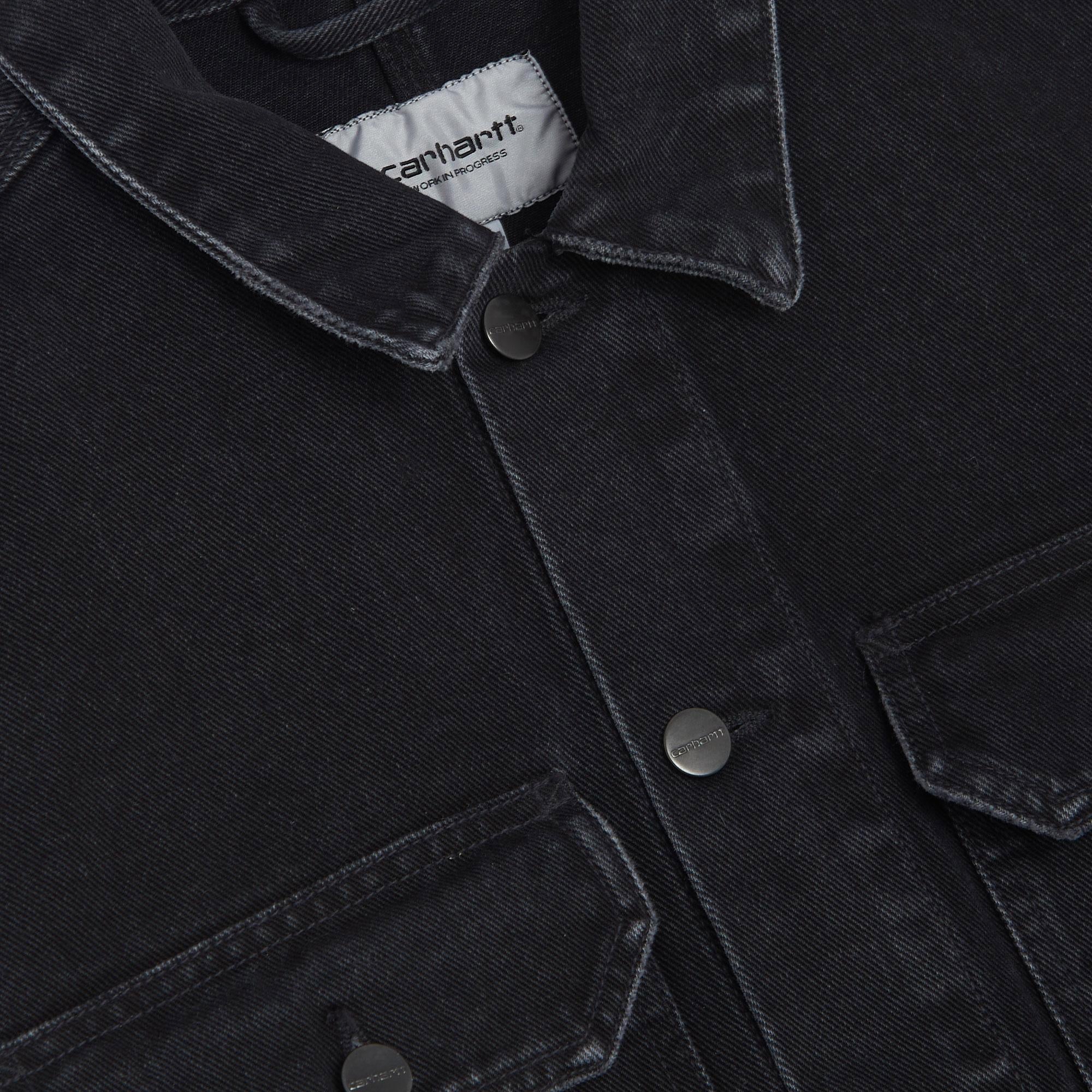 Carhartt WIP Mens Stetson Jacket Black Stone Washed
