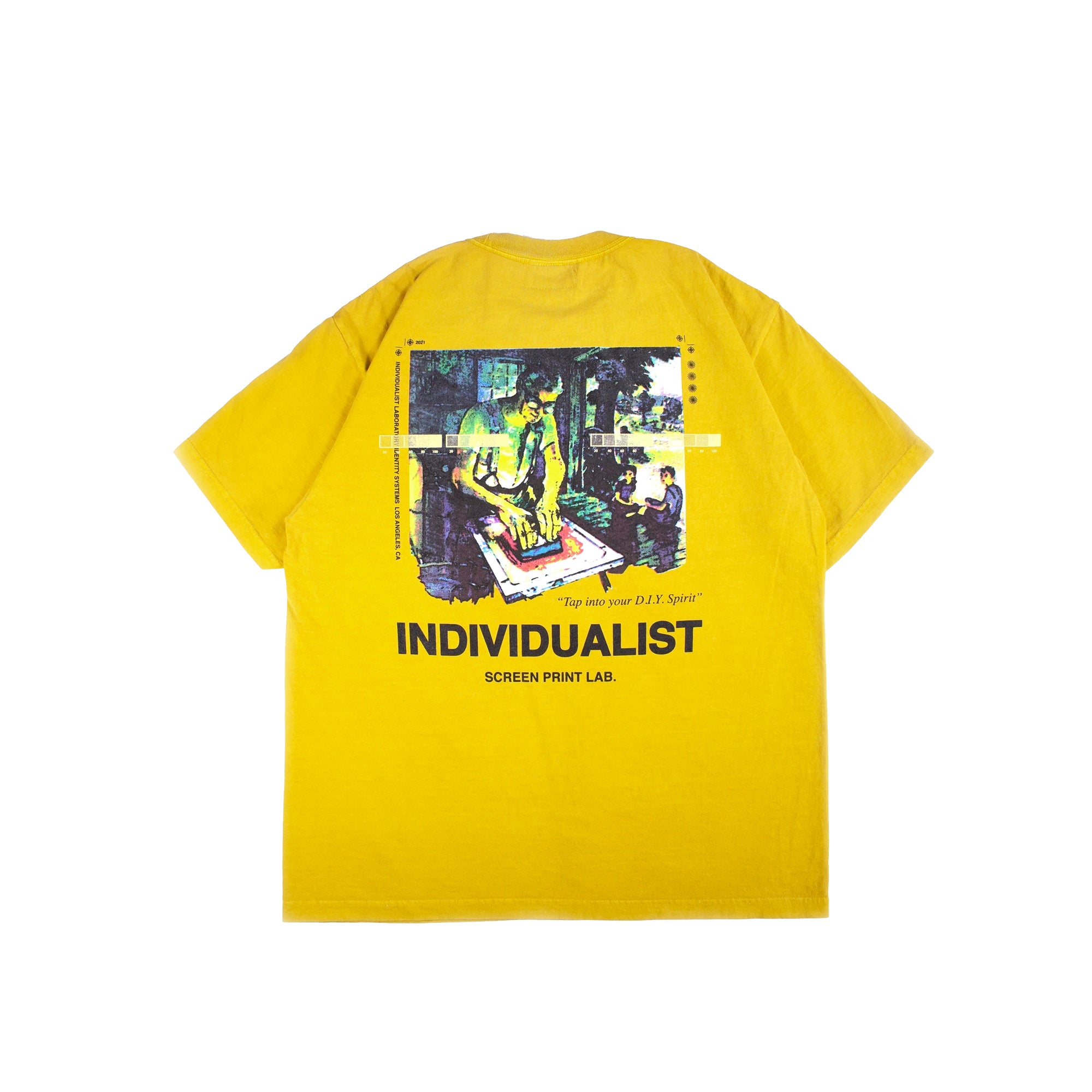 INDVLST Mens DIY Spirit S/S Tee 'Dyed Mustard'