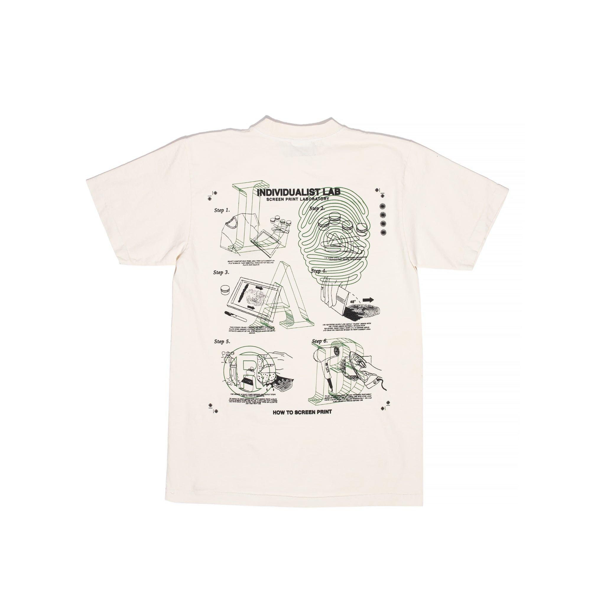 INDVLST Mens How to S/S Tee 'Dyed Cream'