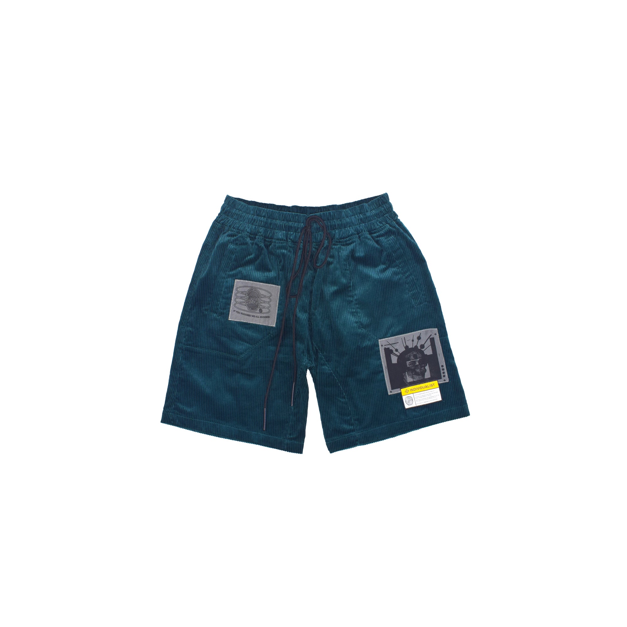 INDVLST Mens Vision Corduroy Shorts 'Dark Green'