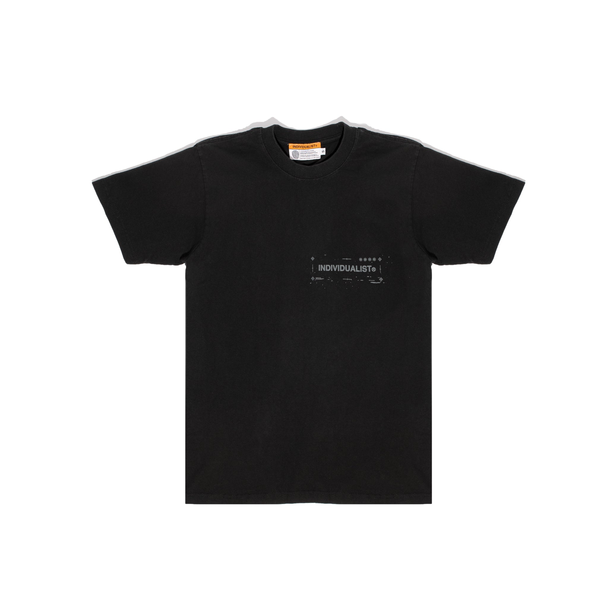 INDVLST Mens Washed Logo S/S Tee 'Black'