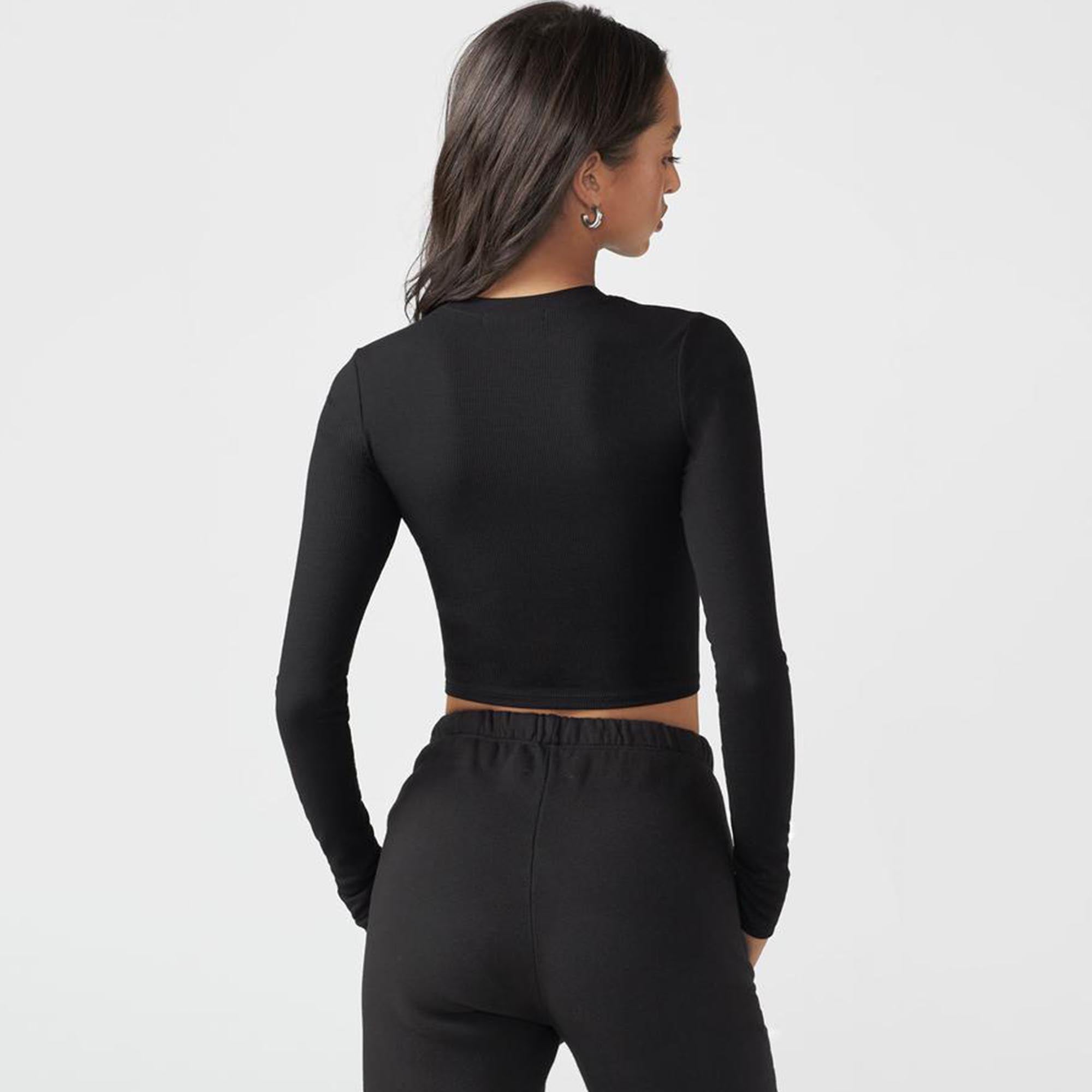 Joah Brown Cropped Crew Long Sleeve