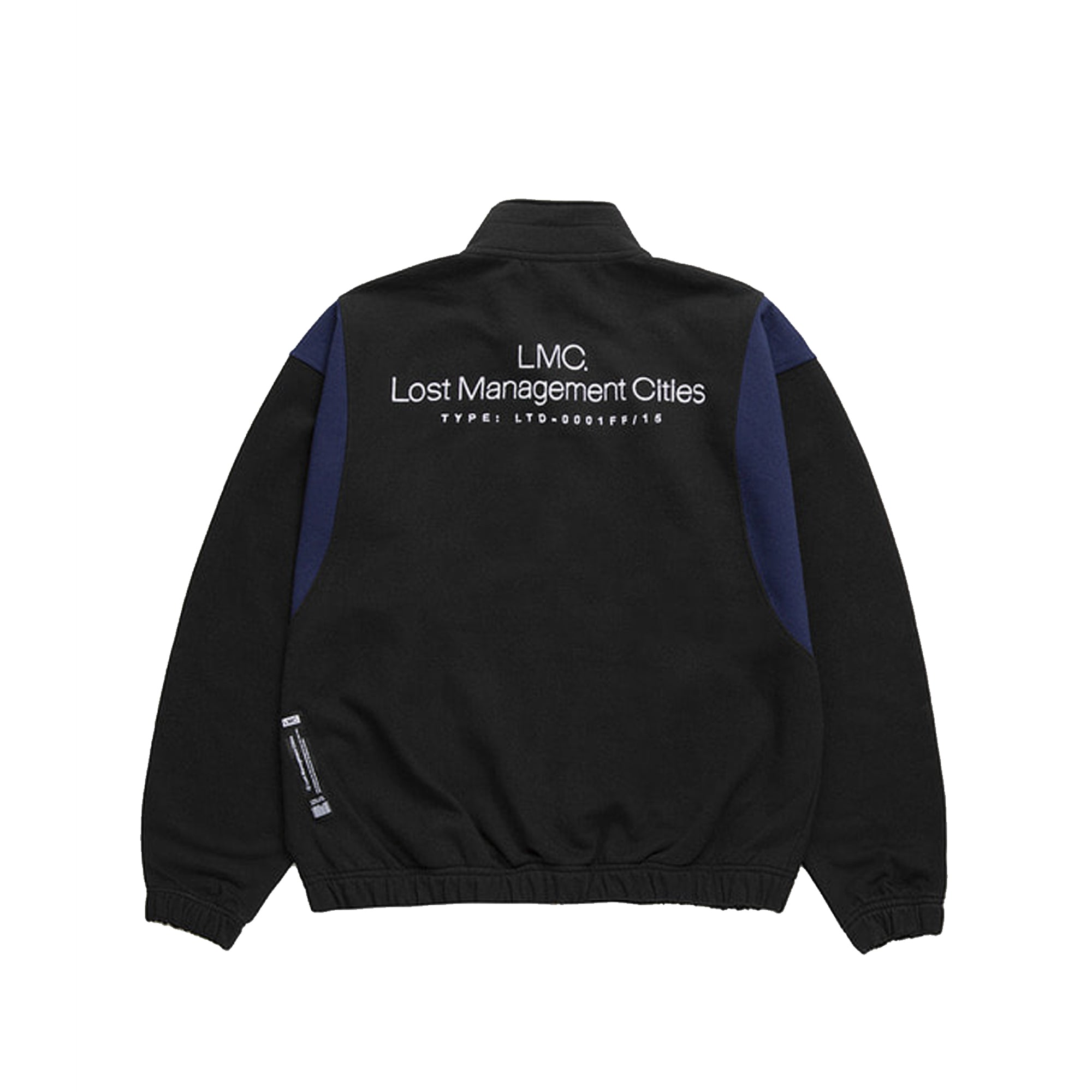 Lost Management Cities Oversized Zip Up Sweat Jacket 'Black'