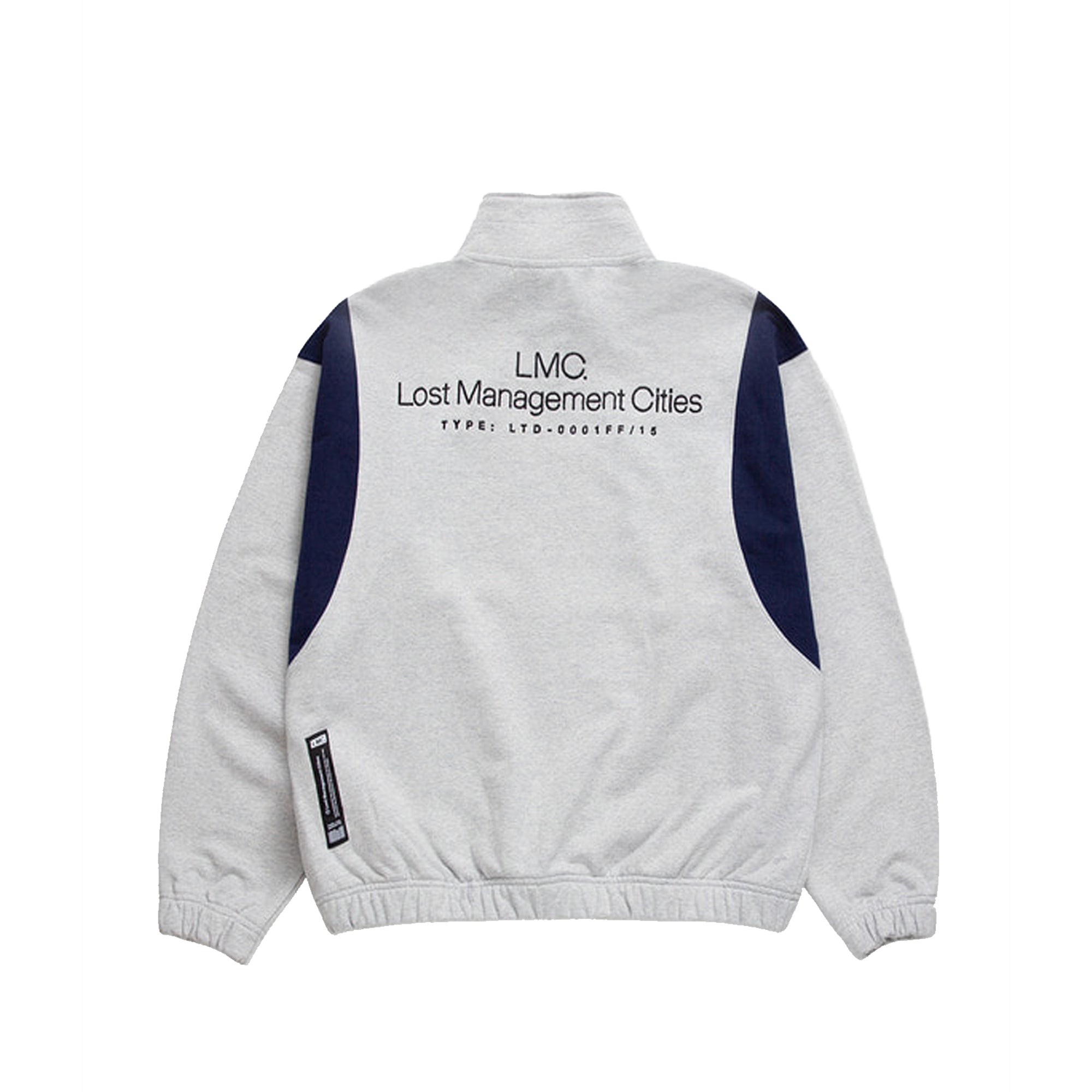 Lost Management Cities Oversized Zip Up Sweat Jacket 'Heather Gray'