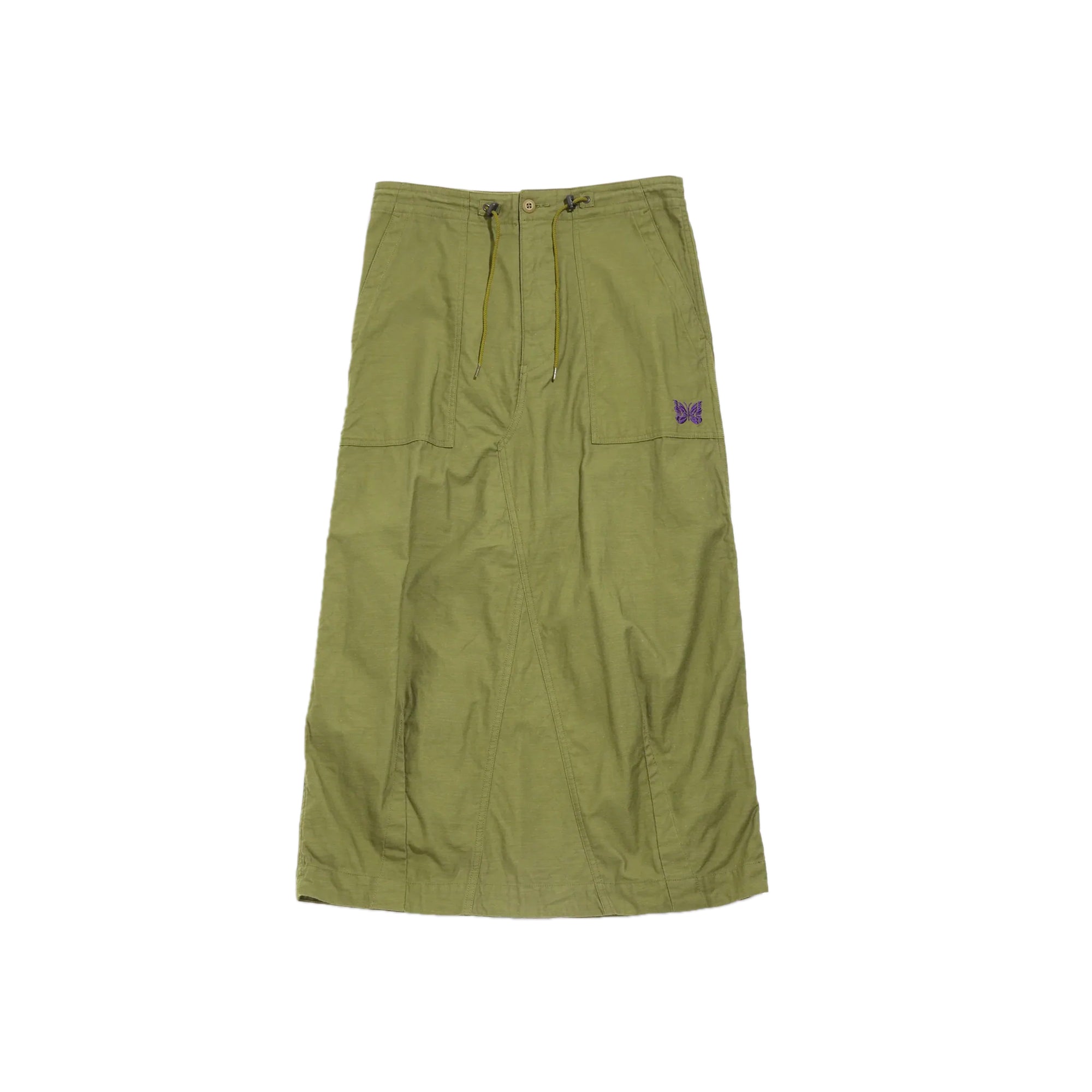 Needles Womens Back Sateen String Fatigue Skirt
