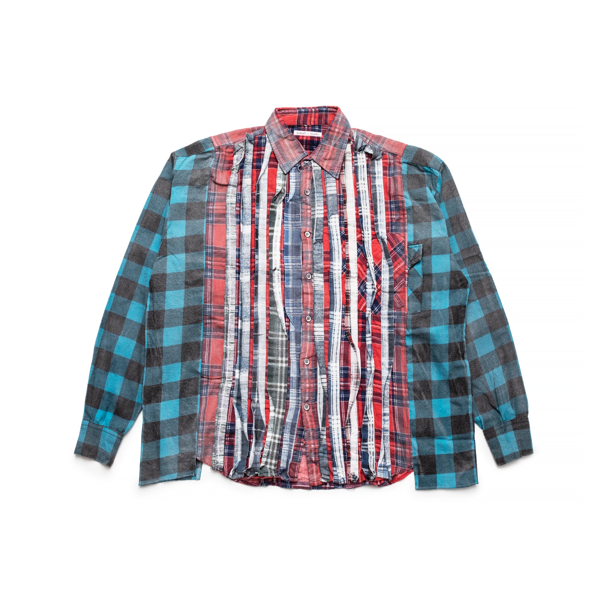 Needles Mens 7 Cuts Ribbon Wide Flannel Shirt