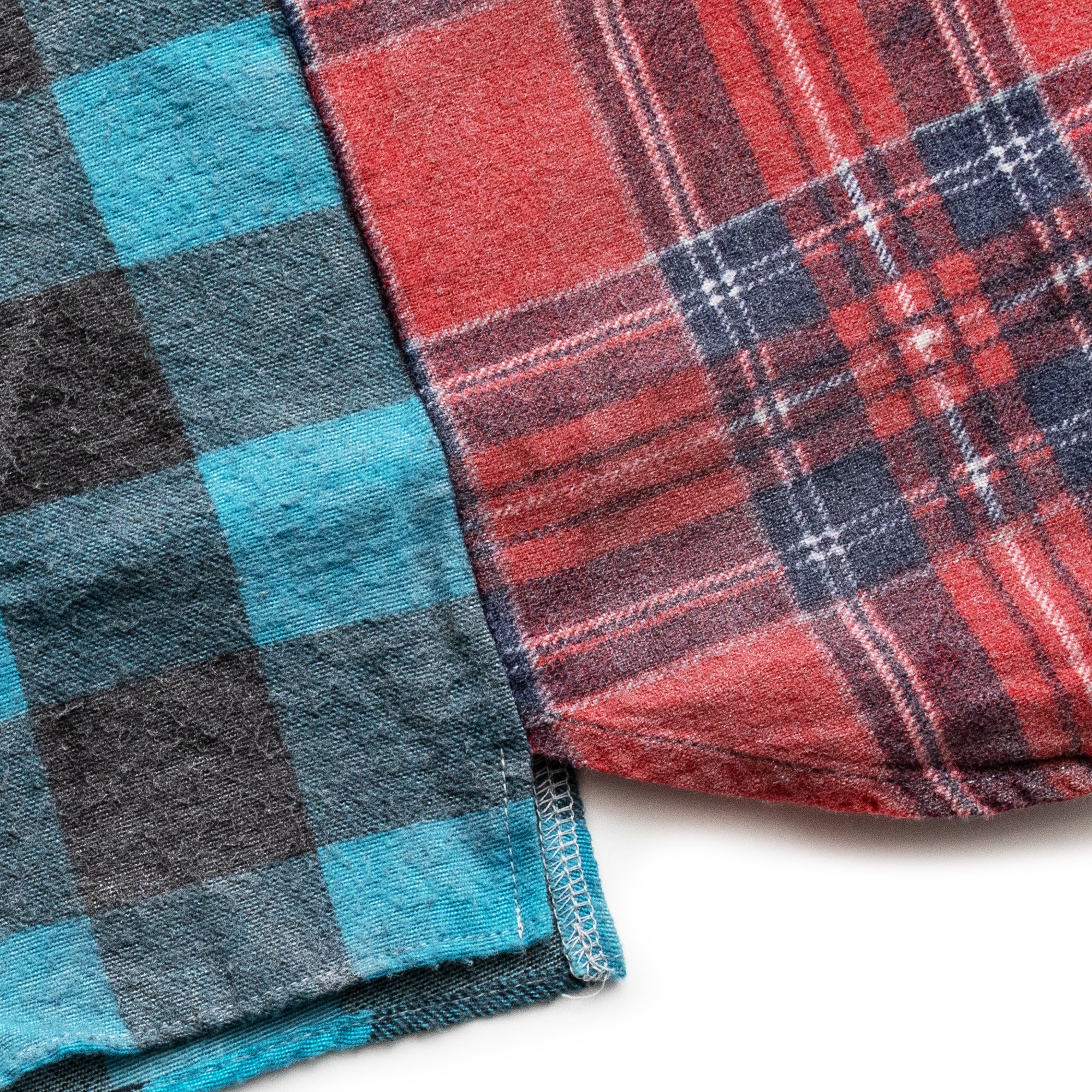 Needles Mens 7 Cuts Ribbon Wide Flannel Shirt