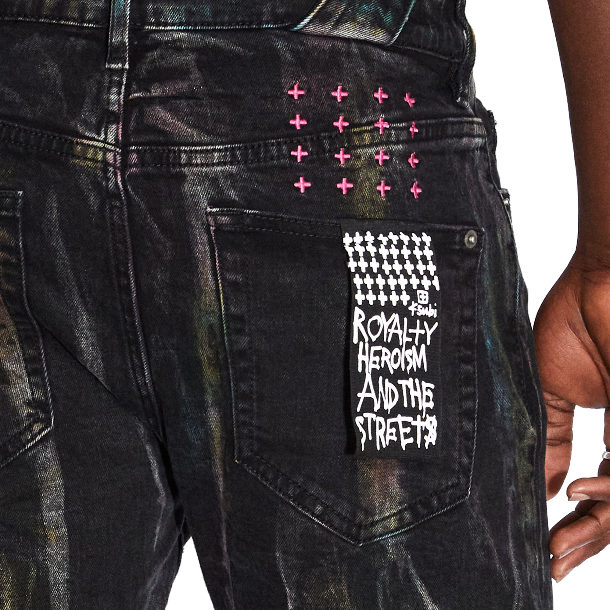 Ksubi Mens Chitch Pink Refrakt Jeans