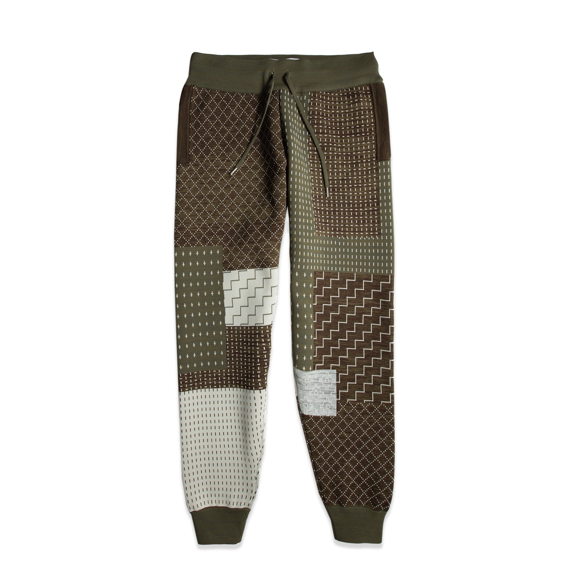 FDMTL Mens Jog Patchwork Khaki Pants