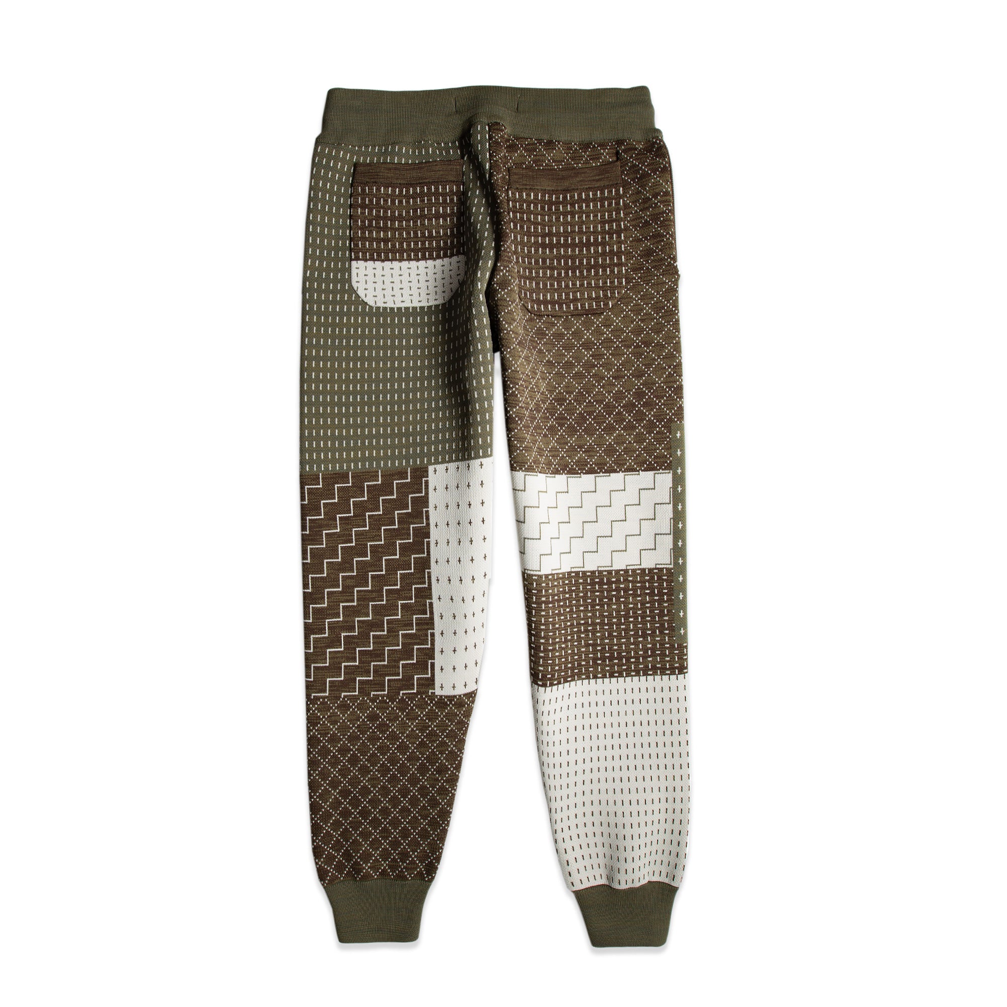 FDMTL Mens Jog Patchwork Khaki Pants