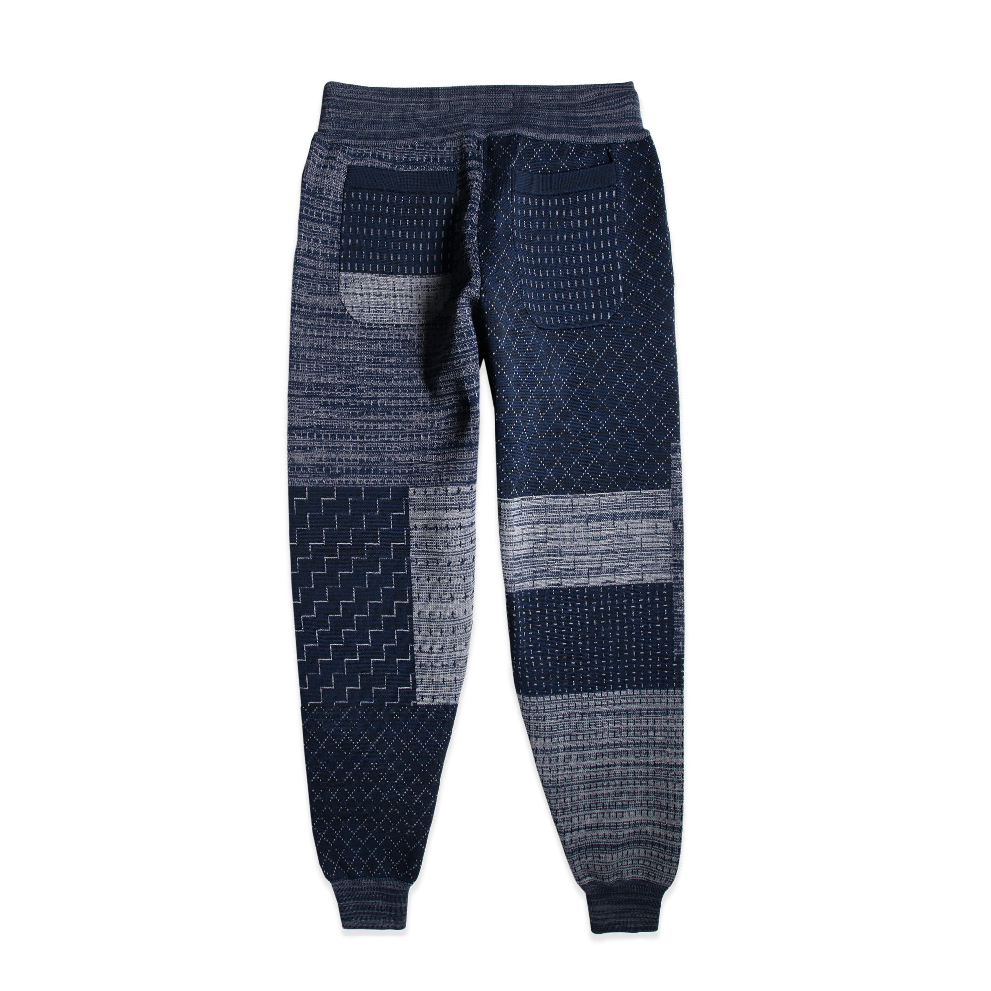 FDMTL Mens Jog Patchwork Navy Pants