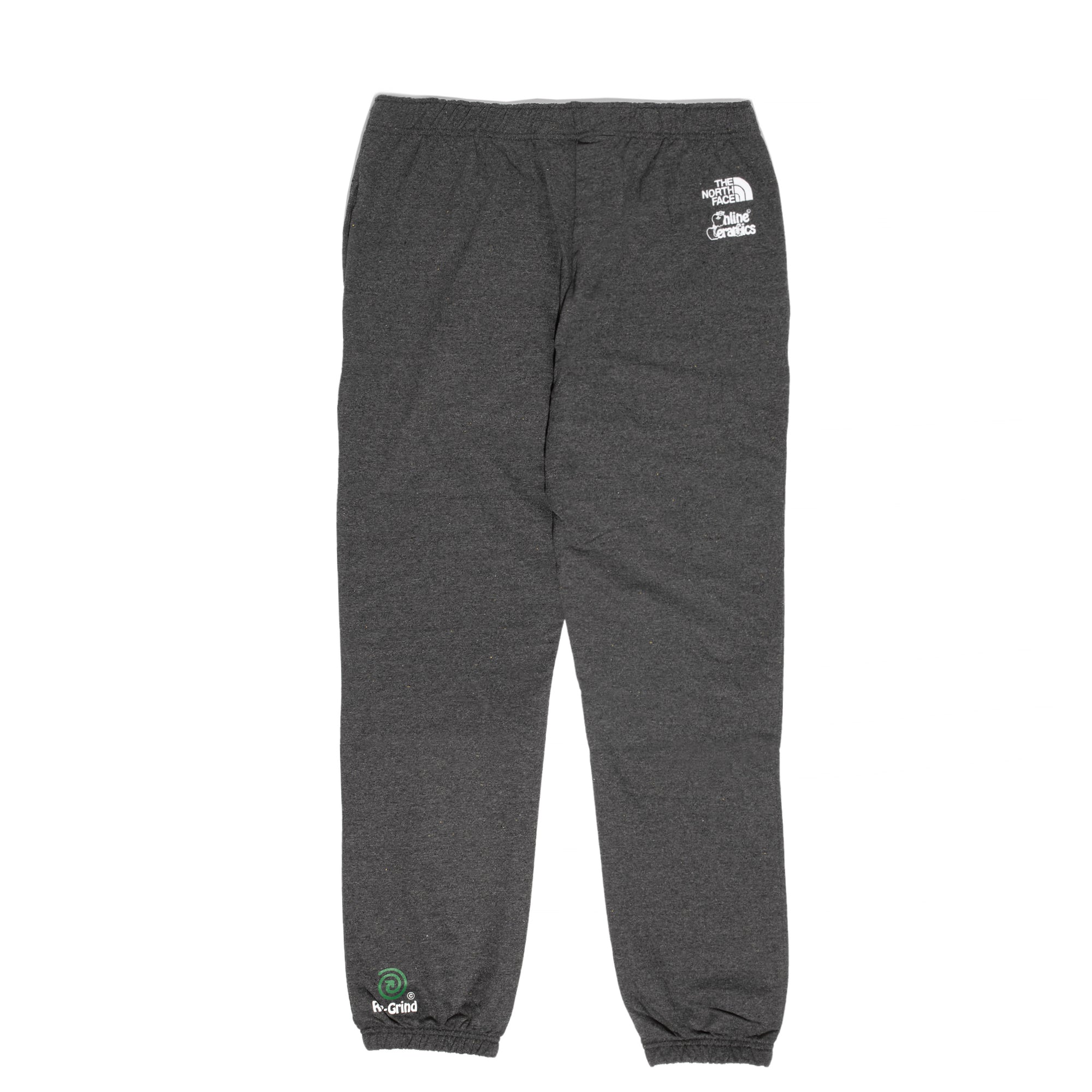 The North Face X Online Ceramics Mens Graphic Sweatpants Black Regrind