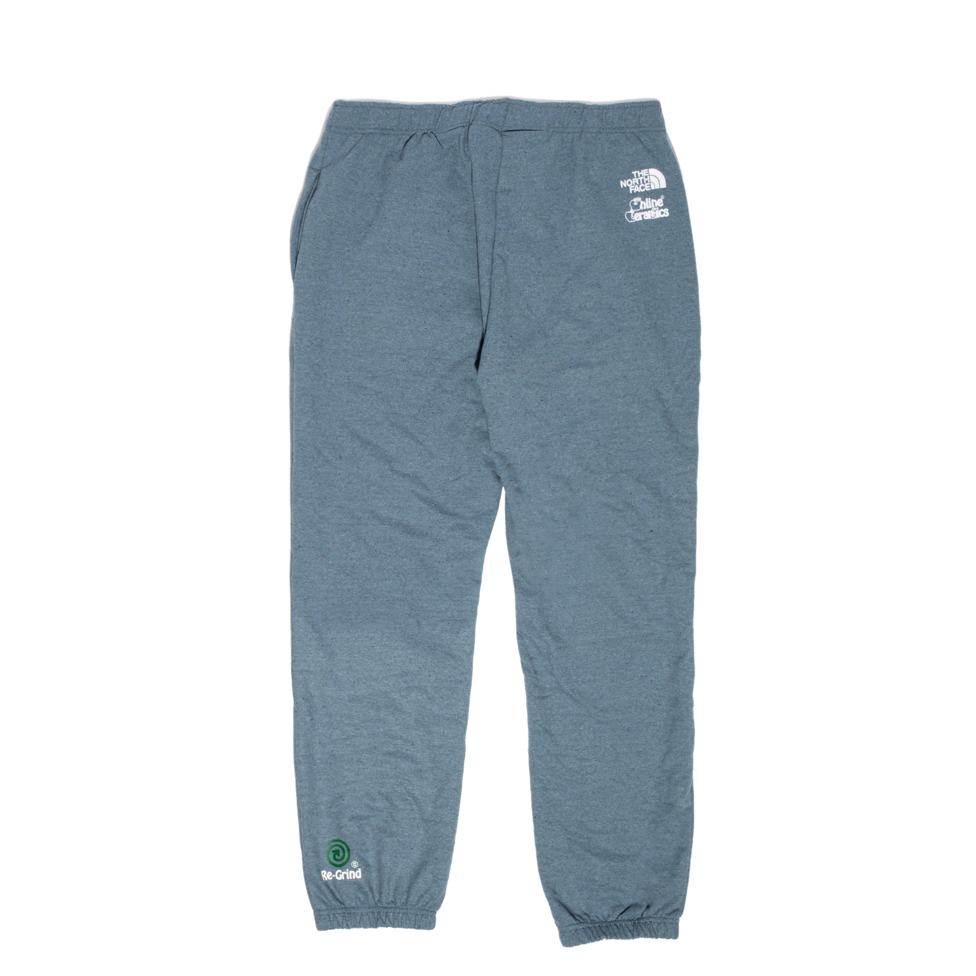 The North Face X Online Ceramics Mens Graphic Sweatpants Blue Regrind
