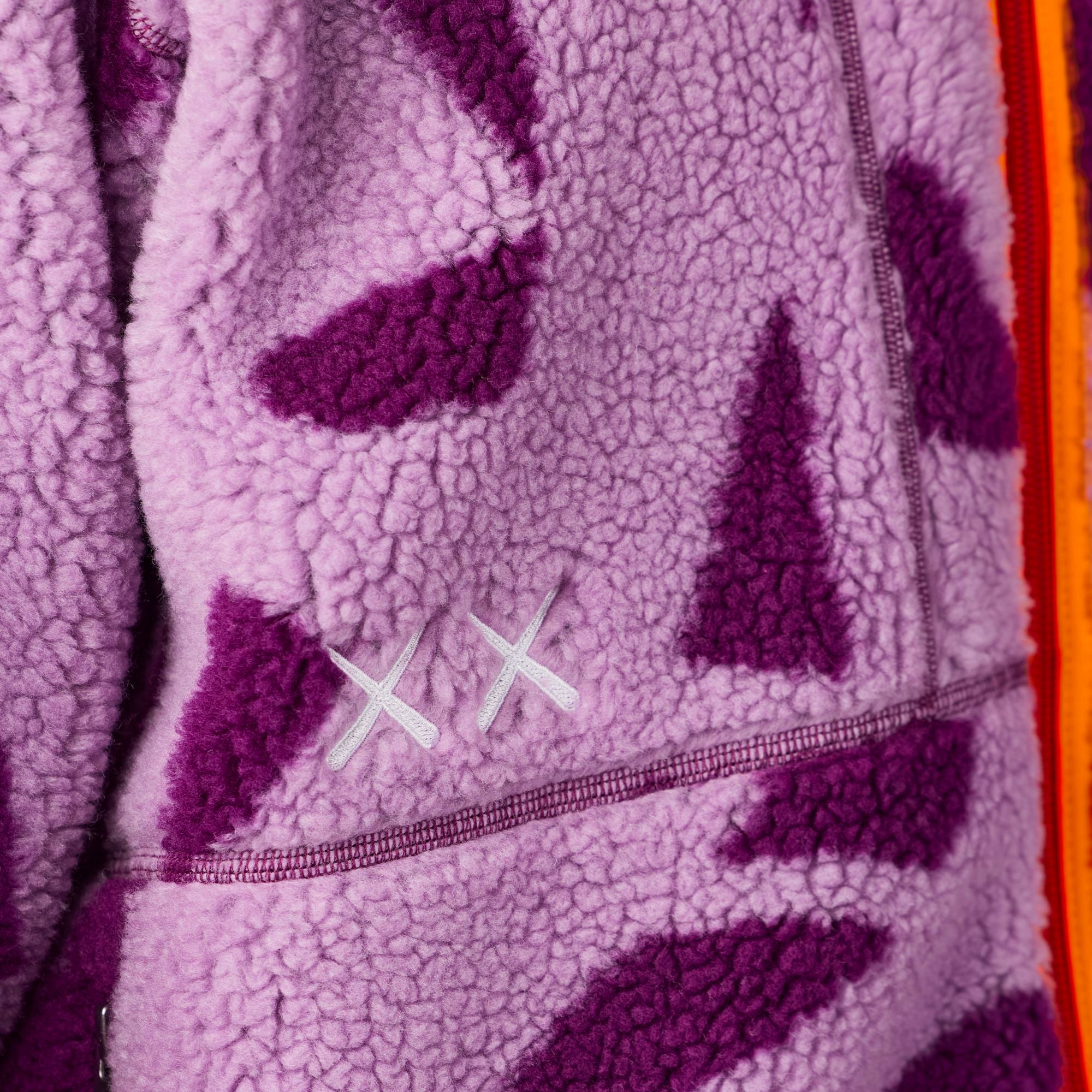 The North Face XX Kaws Freeride Fleece Jacket 'Purple Dragline Print'