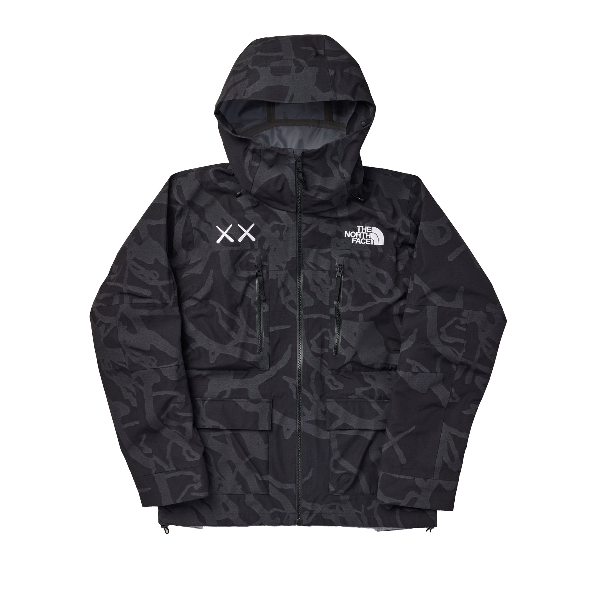 The North Face XX Kaws Mens Freeride Jacket 'Black Dragline Printe'