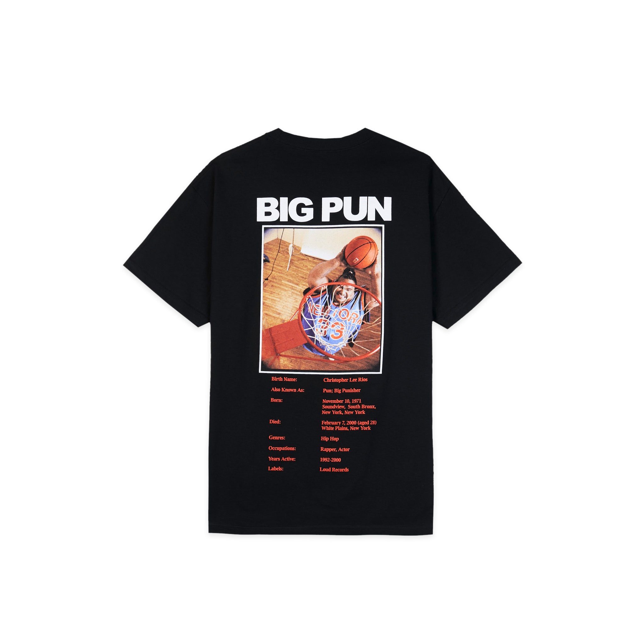 Pleasures x Big Pun Stats Tee [P19P101055]