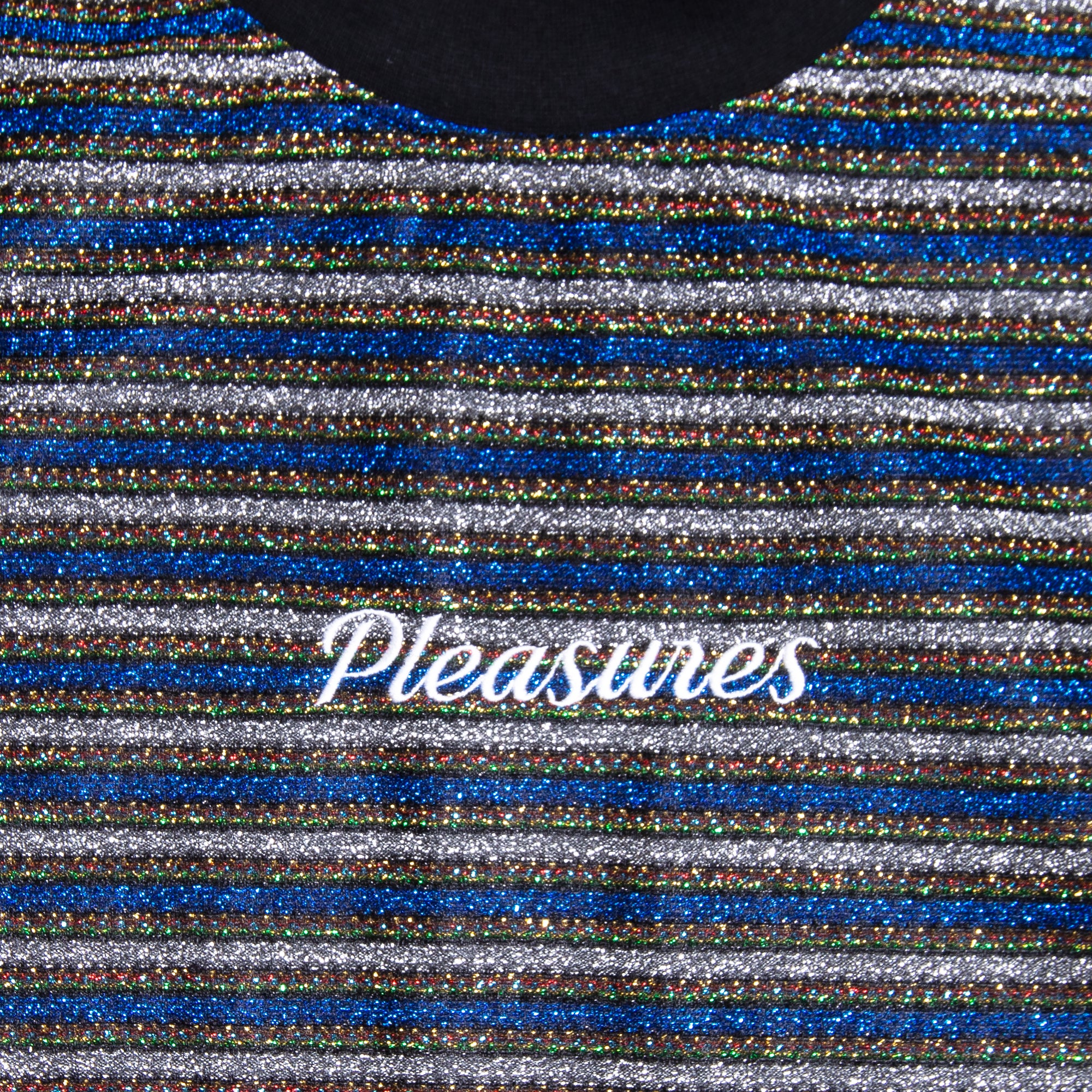 PLEASURES DISTURBED GLITTER STRIPE SHIRT