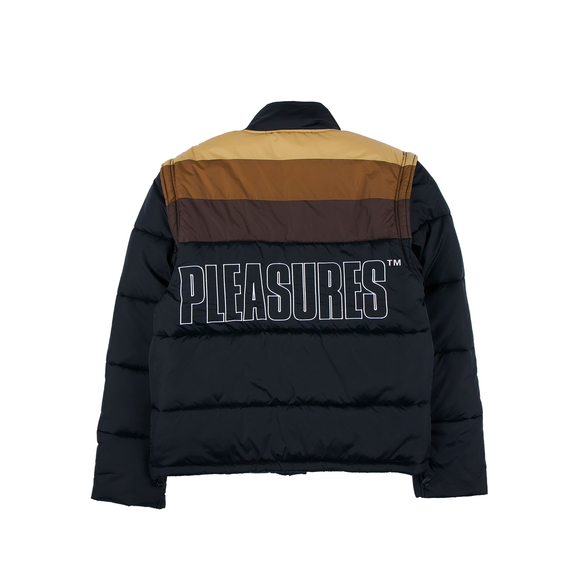 Pleasures Mens Call Me Convertible Puffer Jacket 'Black'
