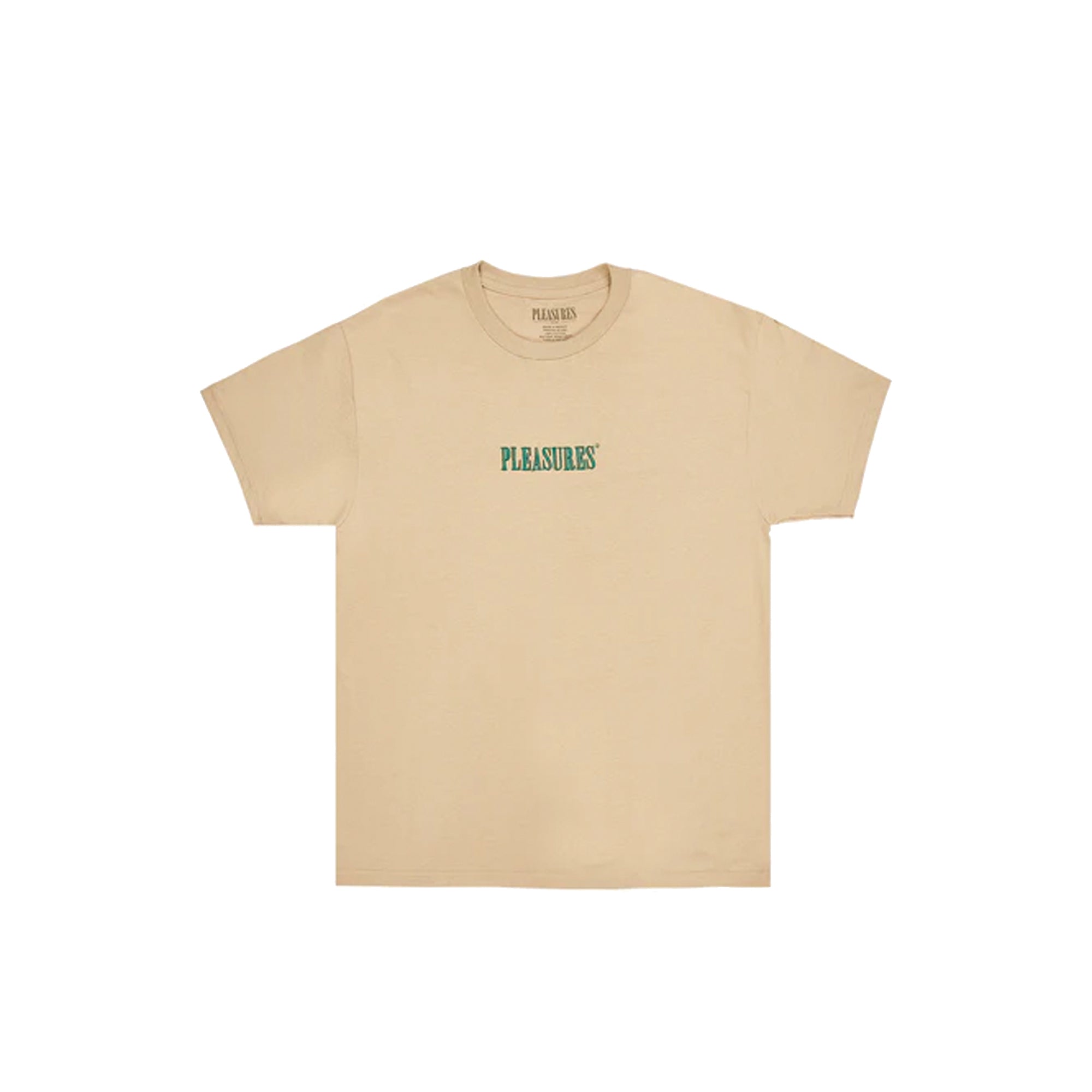 Pleasures Mens Core Embroidered T-shirt 'sand'