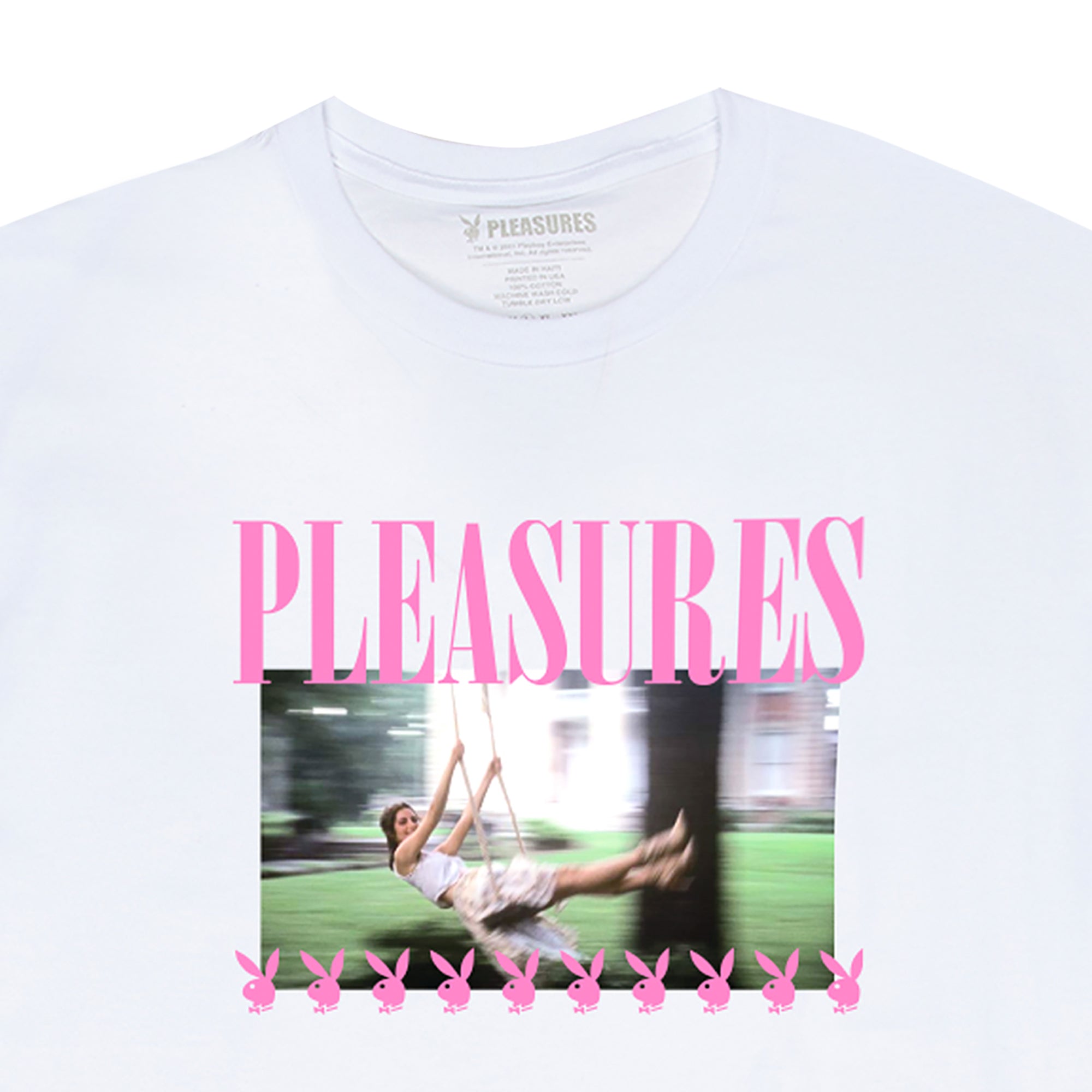 Pleasures x Playboy Mens Swing T-Shirt 'White'