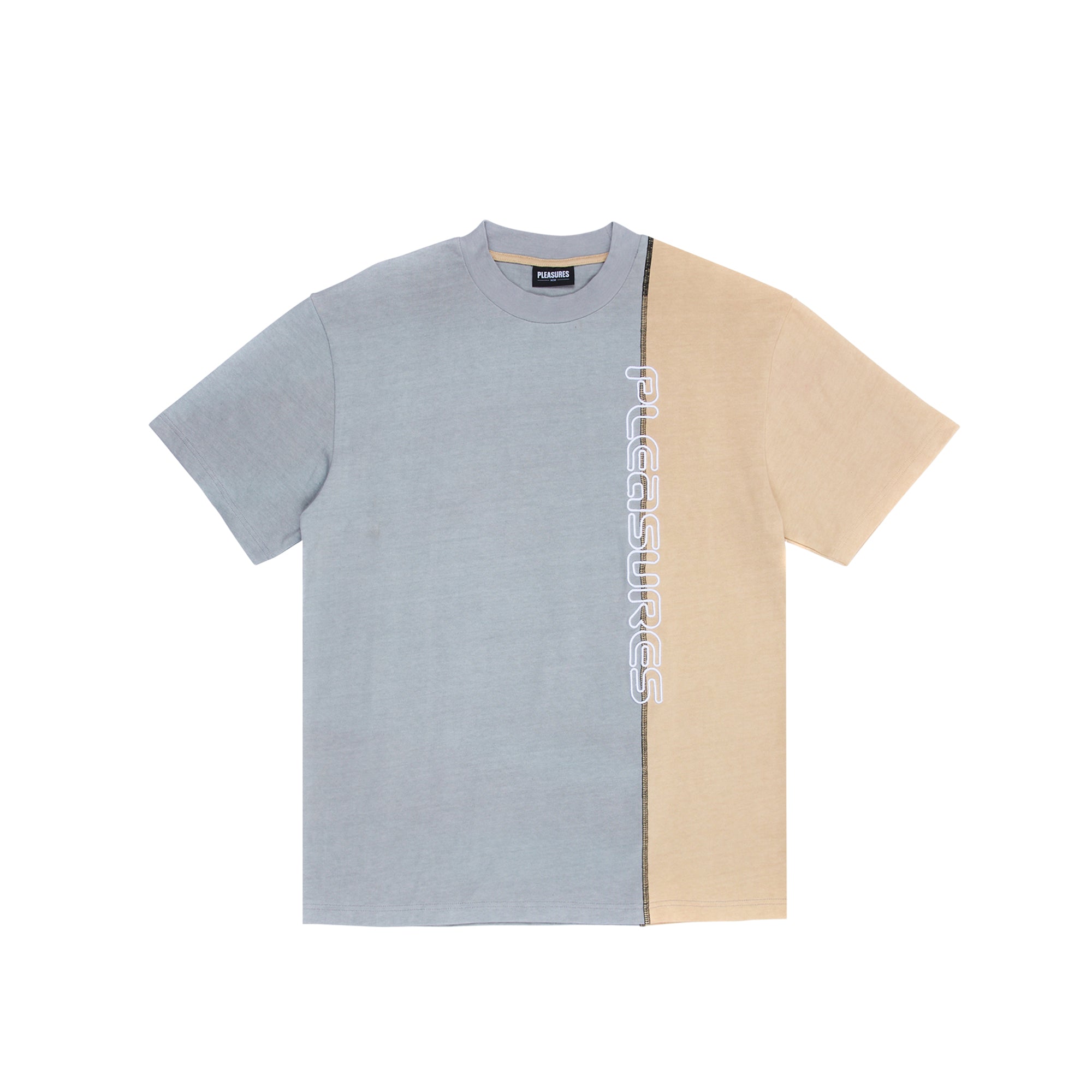 Pleasures Mens Reality Split Shirt 'Tan'