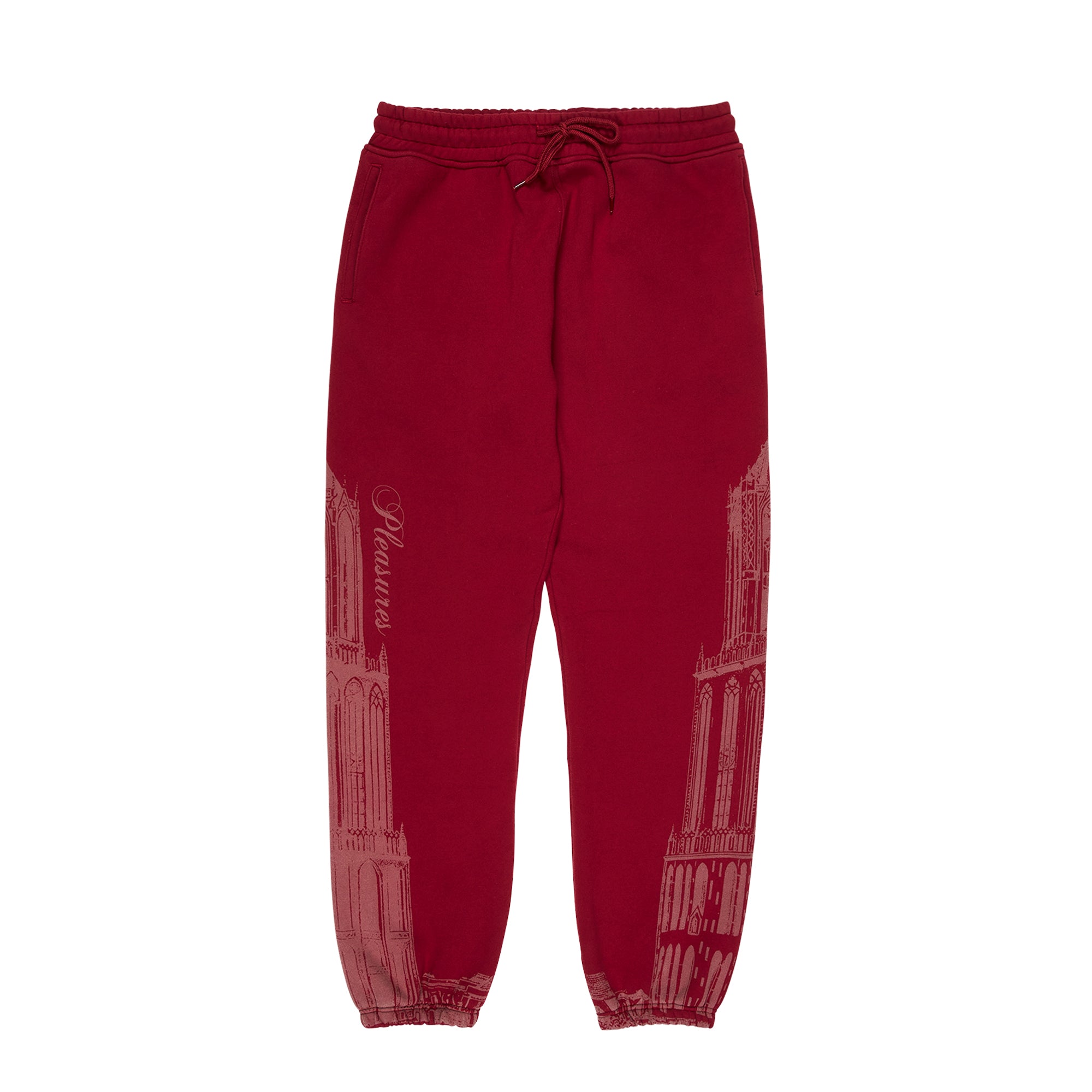 Pleasures Mens Warsaw Sweatpant 'Burgundy'