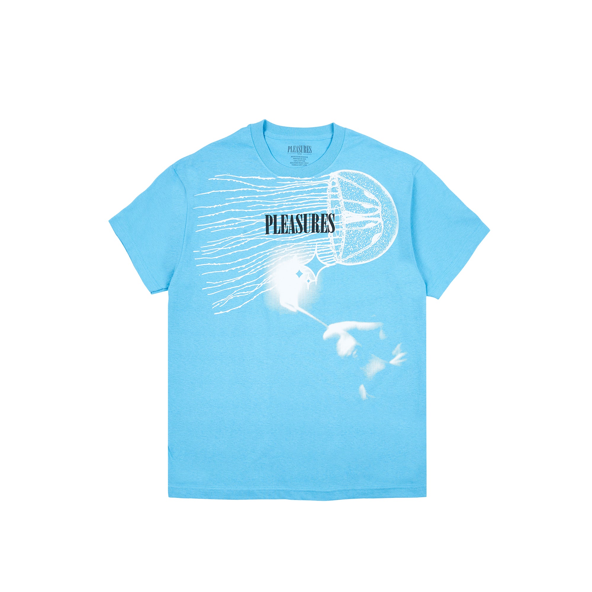 Pleasures Mens Glow T-Shirt 'Carolina Blue'