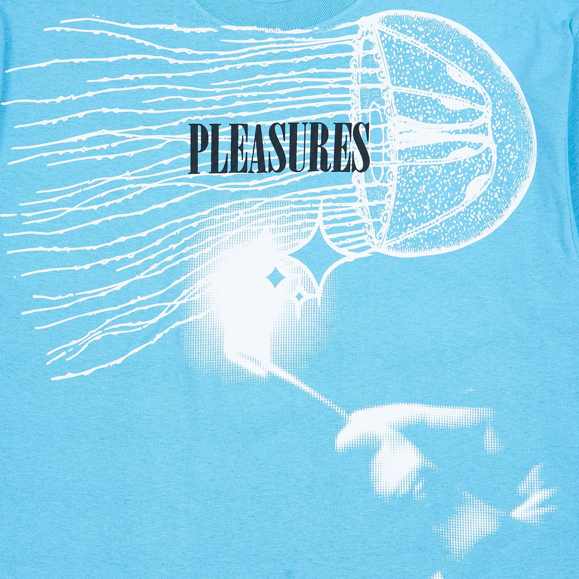 Pleasures Mens Glow T-Shirt 'Carolina Blue'