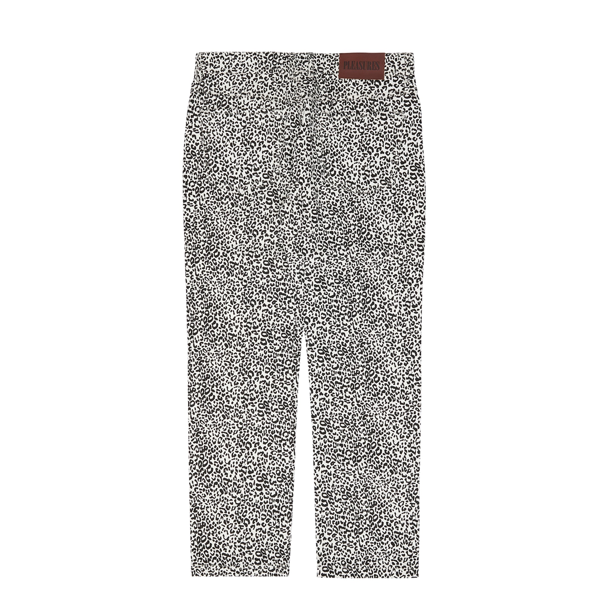 Pleasures Mens Crystal Cheetah Denim Pants 'Natural'