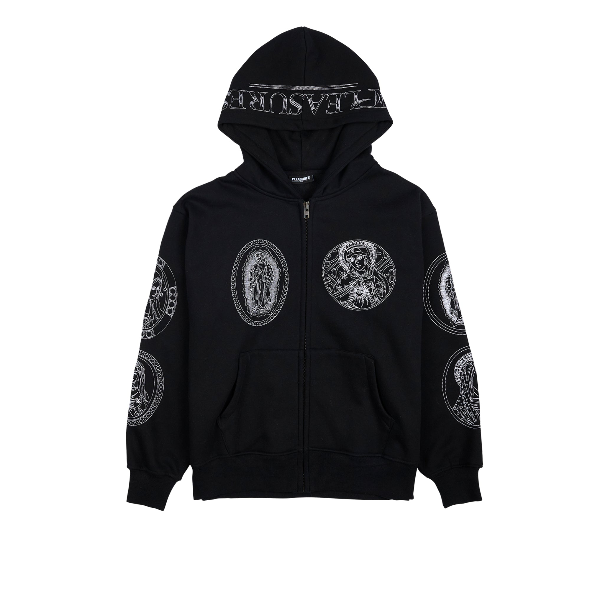 Pleasures Mens Virgin Zip Hoodie 'Black'