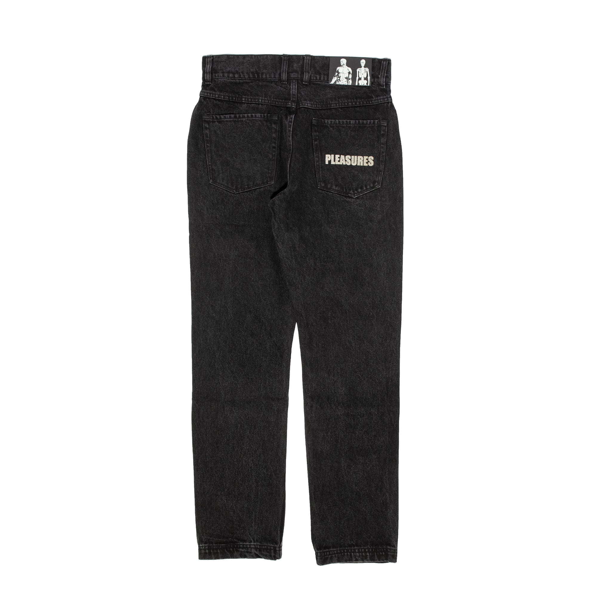 Pleasures Mens Walk On Me Drug Denim Pants 'Black'