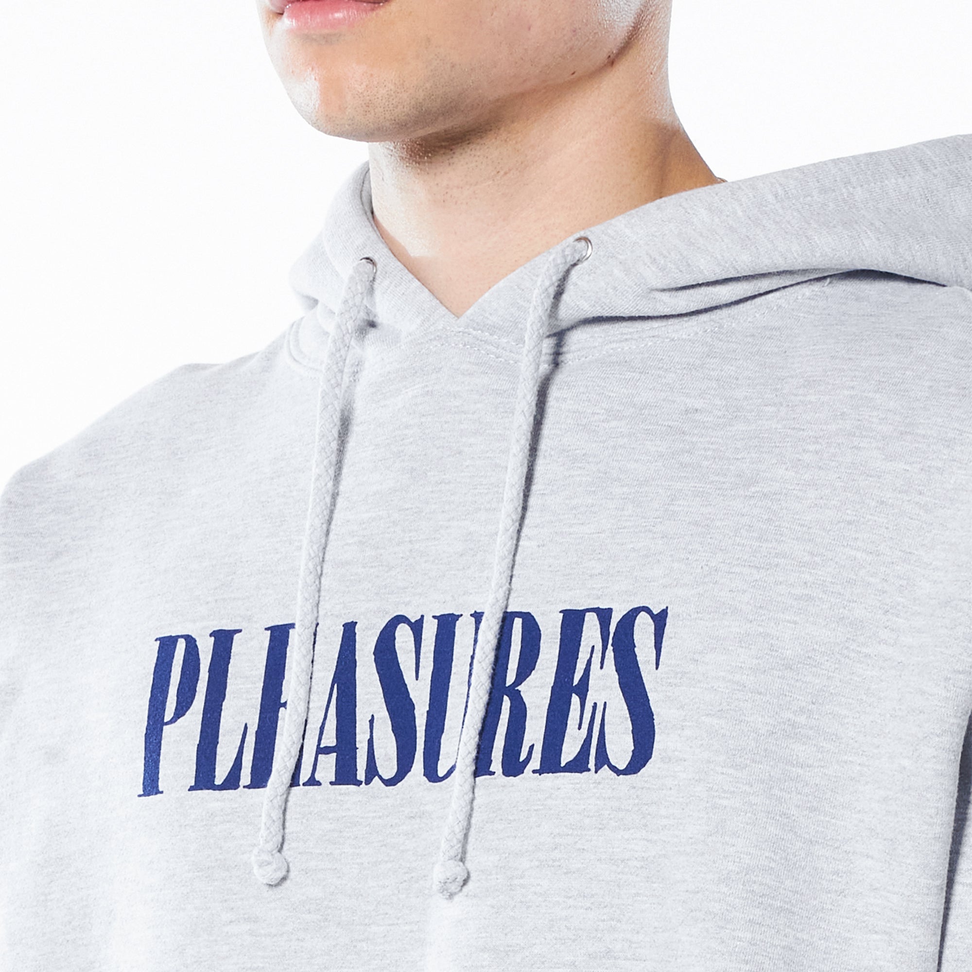 Pleasures Mens Tickle Logo Hoody 'Heather Grey'
