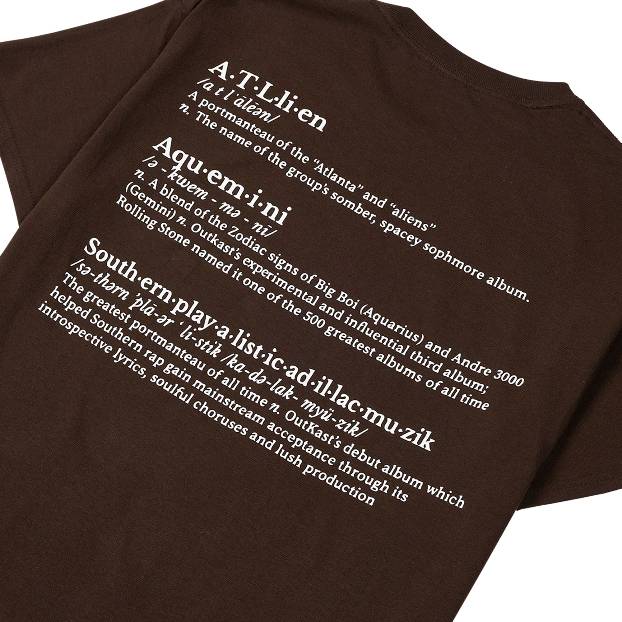 Pleasures Mens Vocabulary T-Shirt 'Brown'