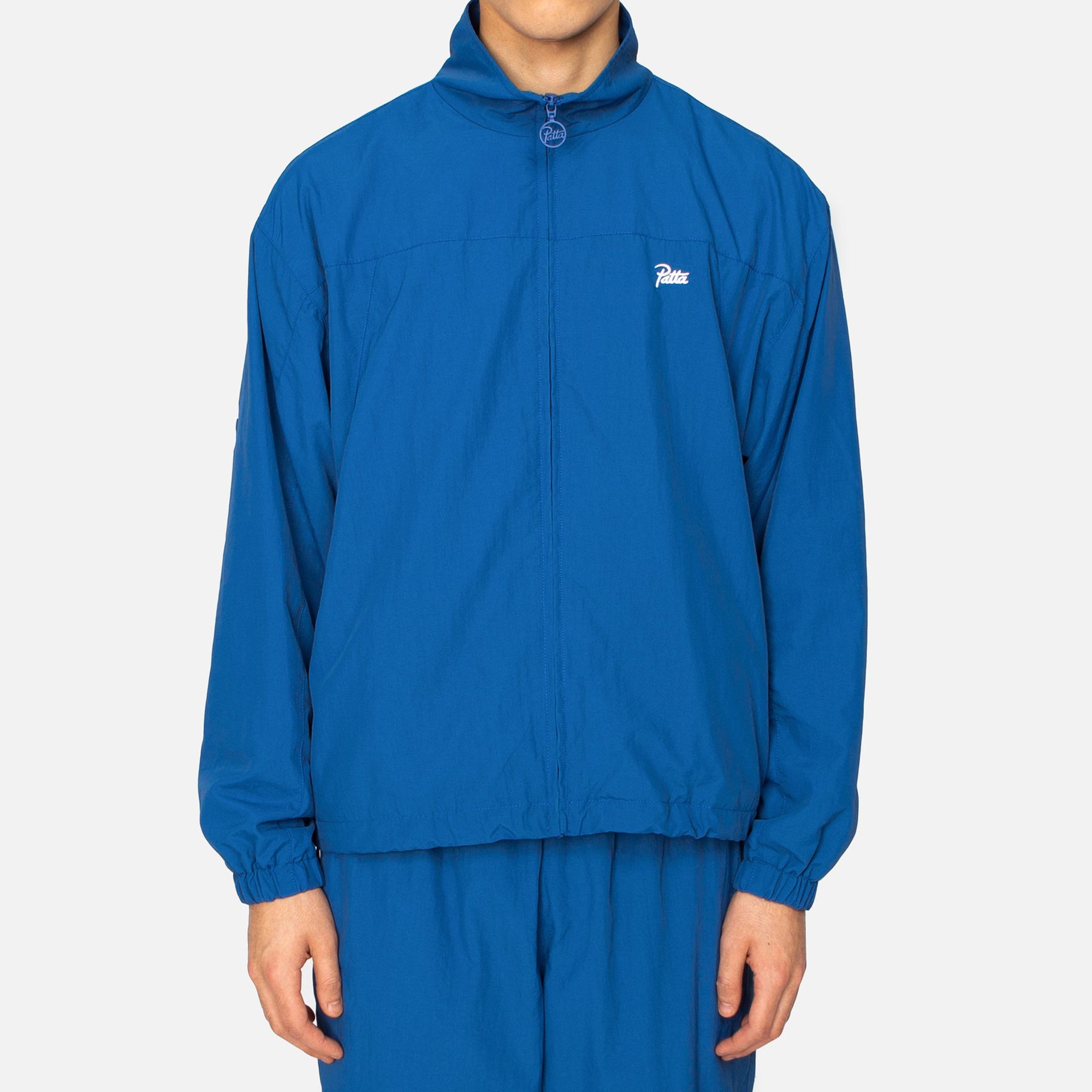 Patta Mens Basic Nylon M2 Track Jacket 'Monaco Blue'