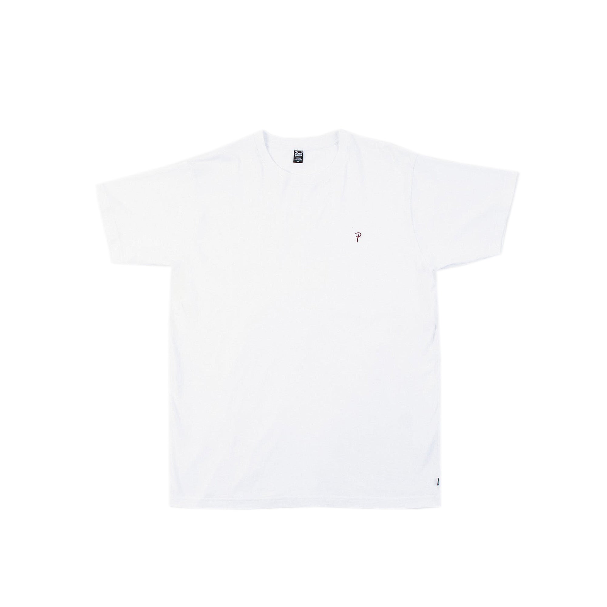 Patta Mens Basic Script P T-Shirt 'White'