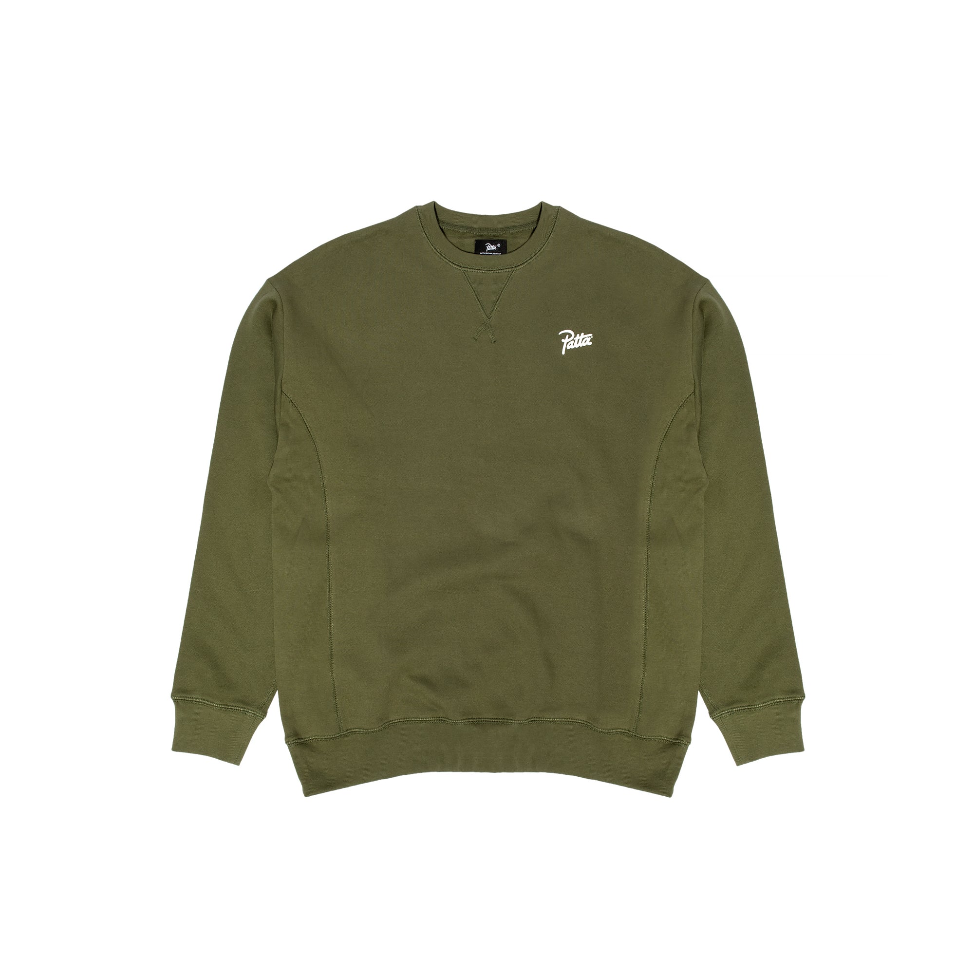 Patta Mens Basic Summer Crewneck Sweater 'Olivine'