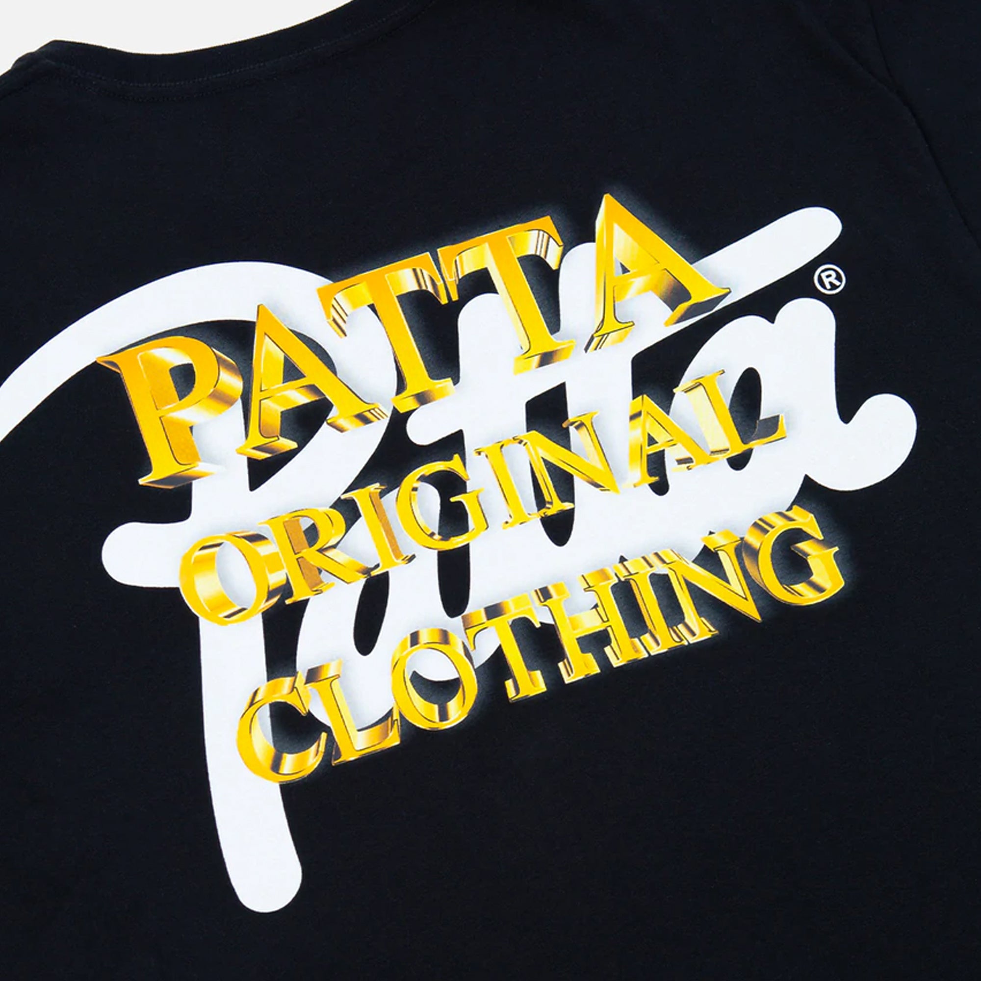 Patta Mens Gold Logo T-Shirt 'Black'