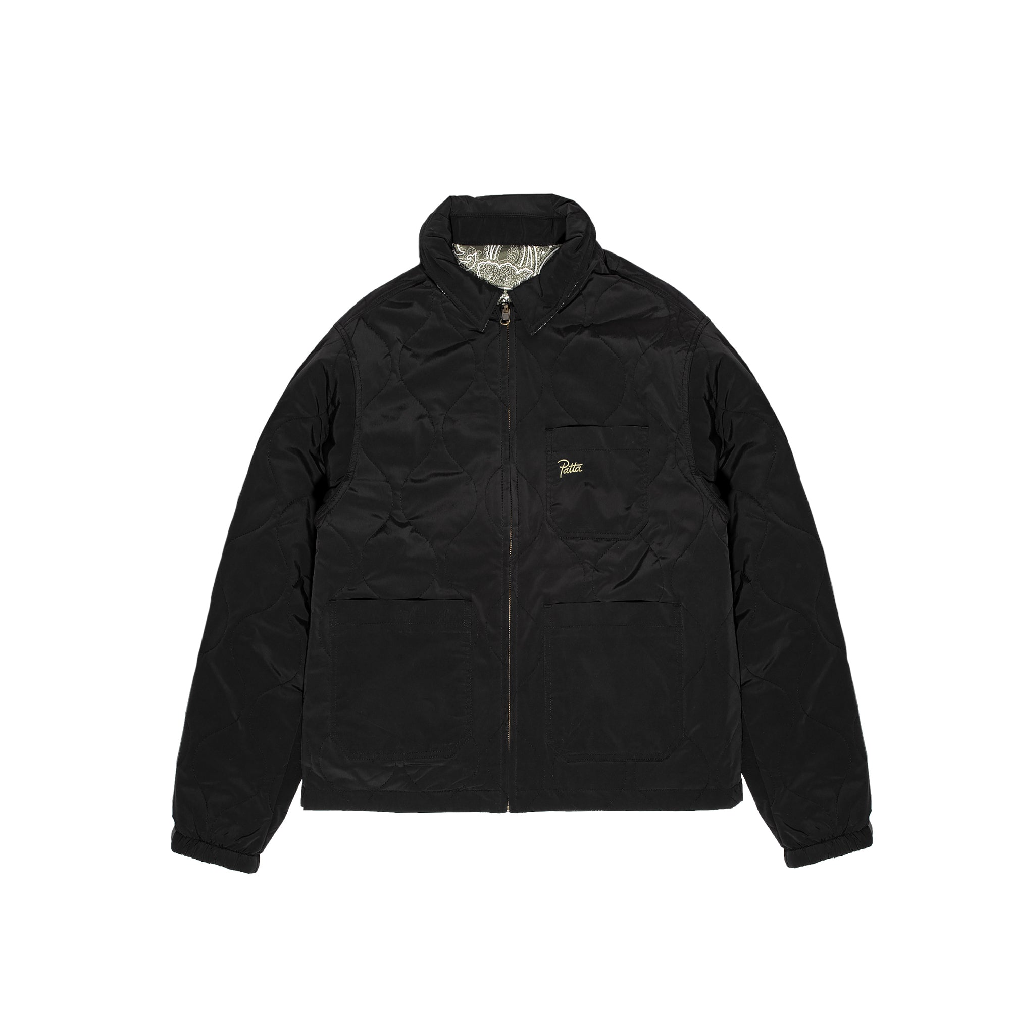 Patta Mens Paisley Reversible Jacket 'Black/Paisley'