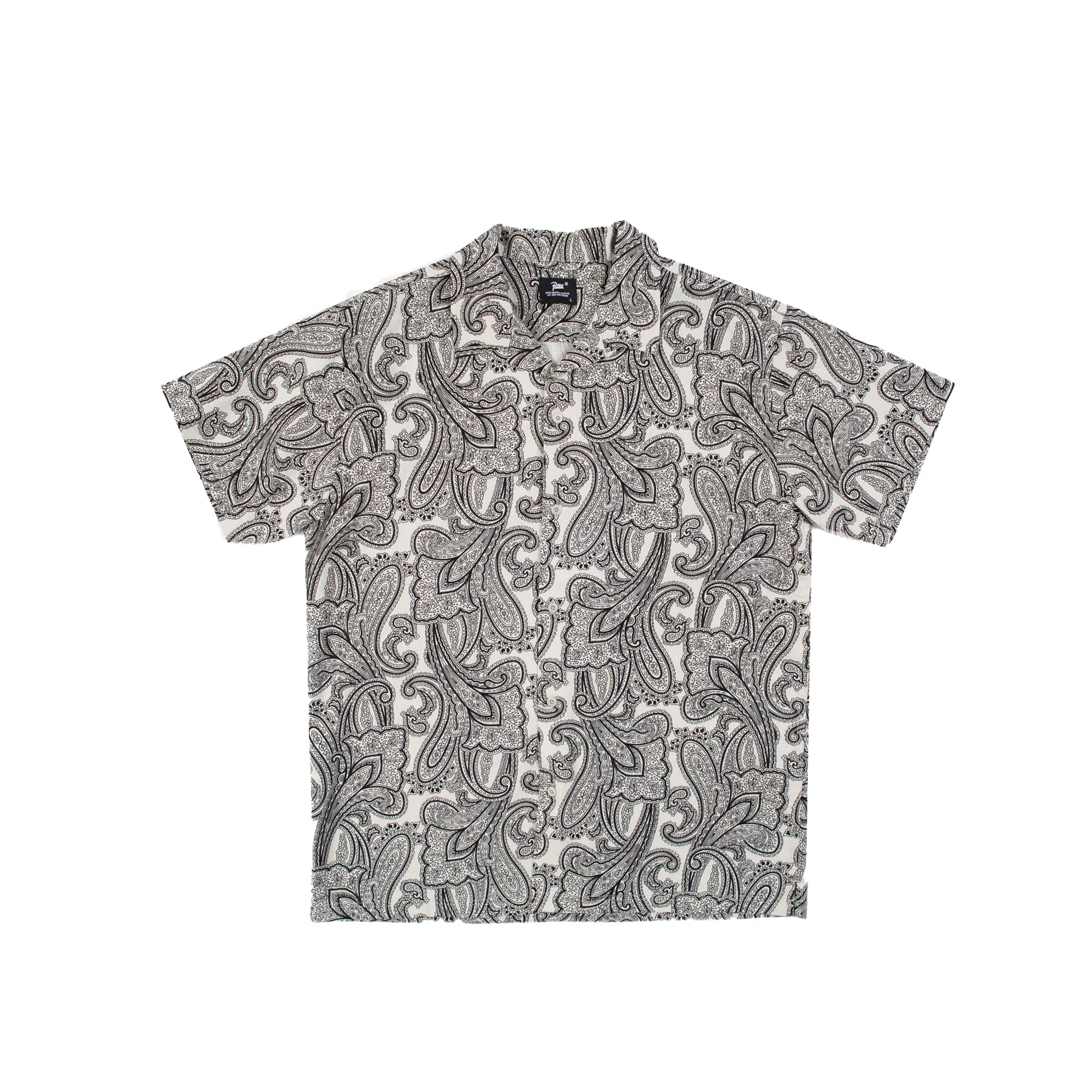 Patta Mens Silver Paisley Shortsleeve Shirt 'Silver Birch'
