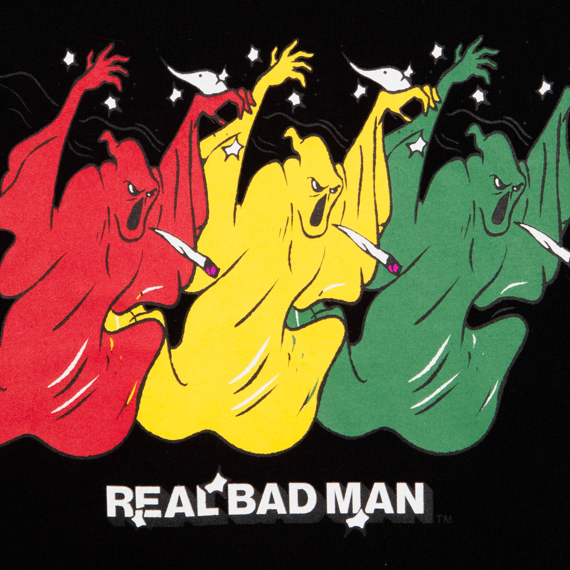 Real Bad Man Mens Smokin' Ghost SS Tee