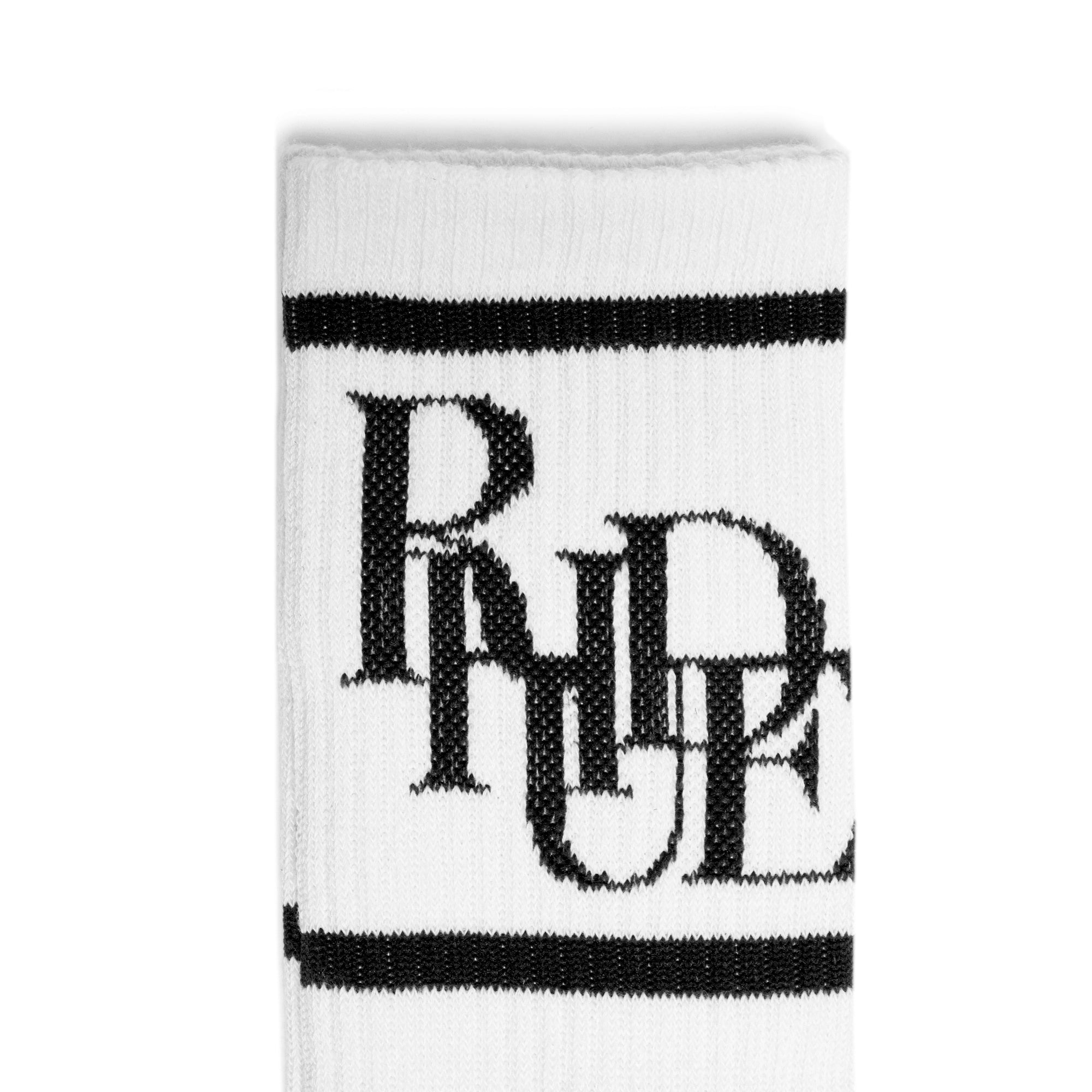 Rhude Mens Scramble Logo Sock 'White/Black'