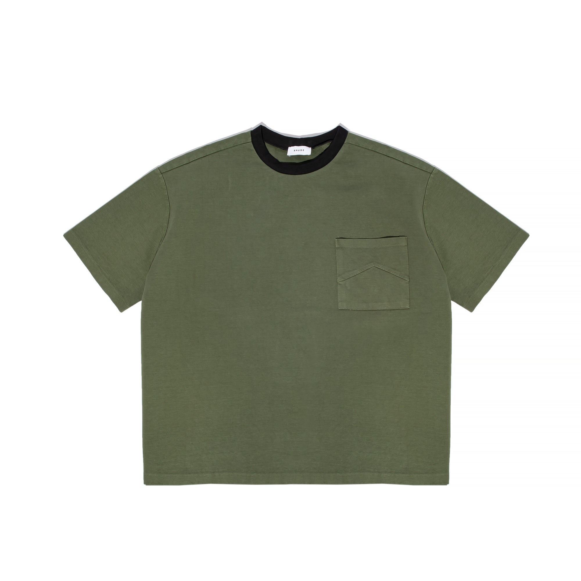 Rhude Mens Boxy Tee 'Olive'