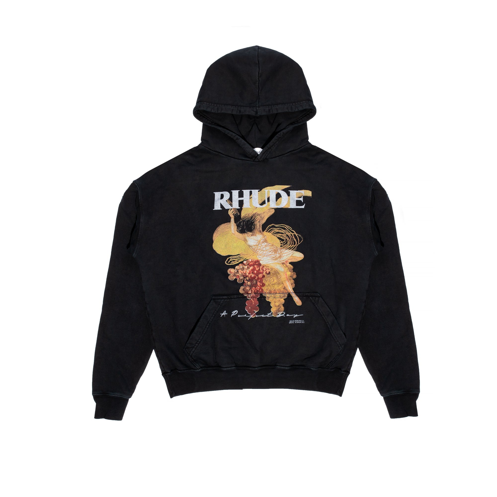 Rhude Mens A Perfect Day Hoodie 'Black'