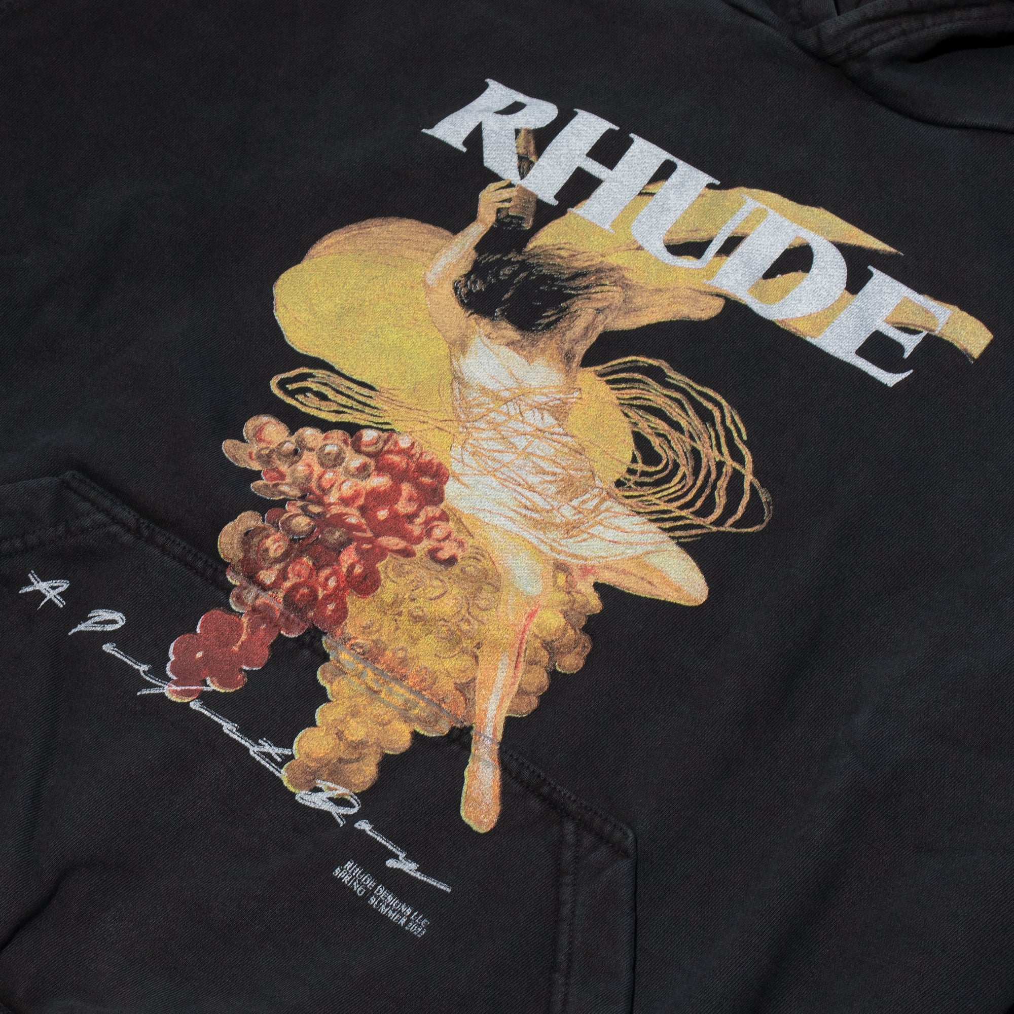 Rhude Mens A Perfect Day Hoodie 'Black'