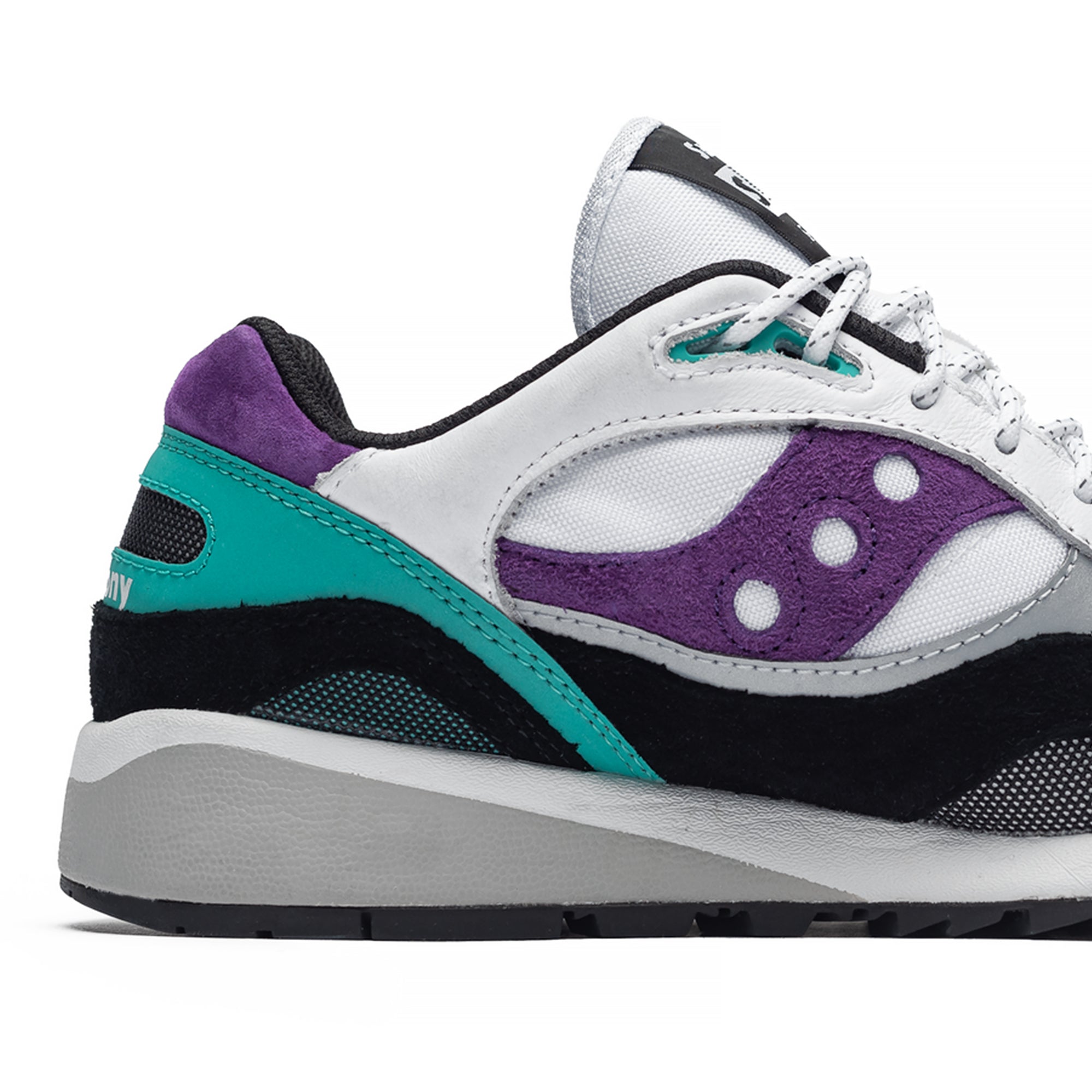 Saucony Mens Shadow 6000 Shoes 'White/Teal/Purple'